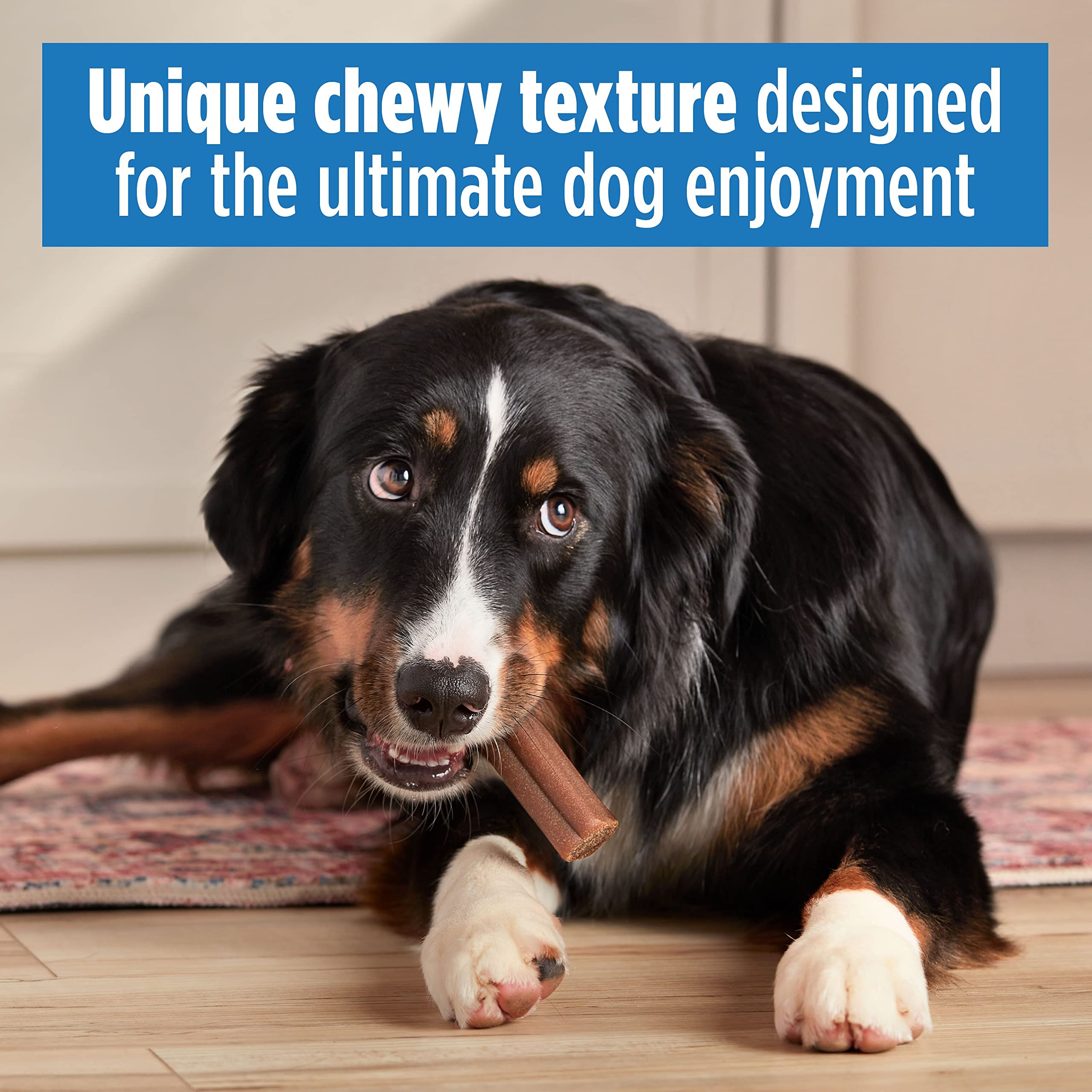 Milk-Bone Comfort Chews, Rawhide Free Dog Treats with Unique Chewy Texture and Real Beef, 9 Chews (Pack of 4), Easy on Digestive
