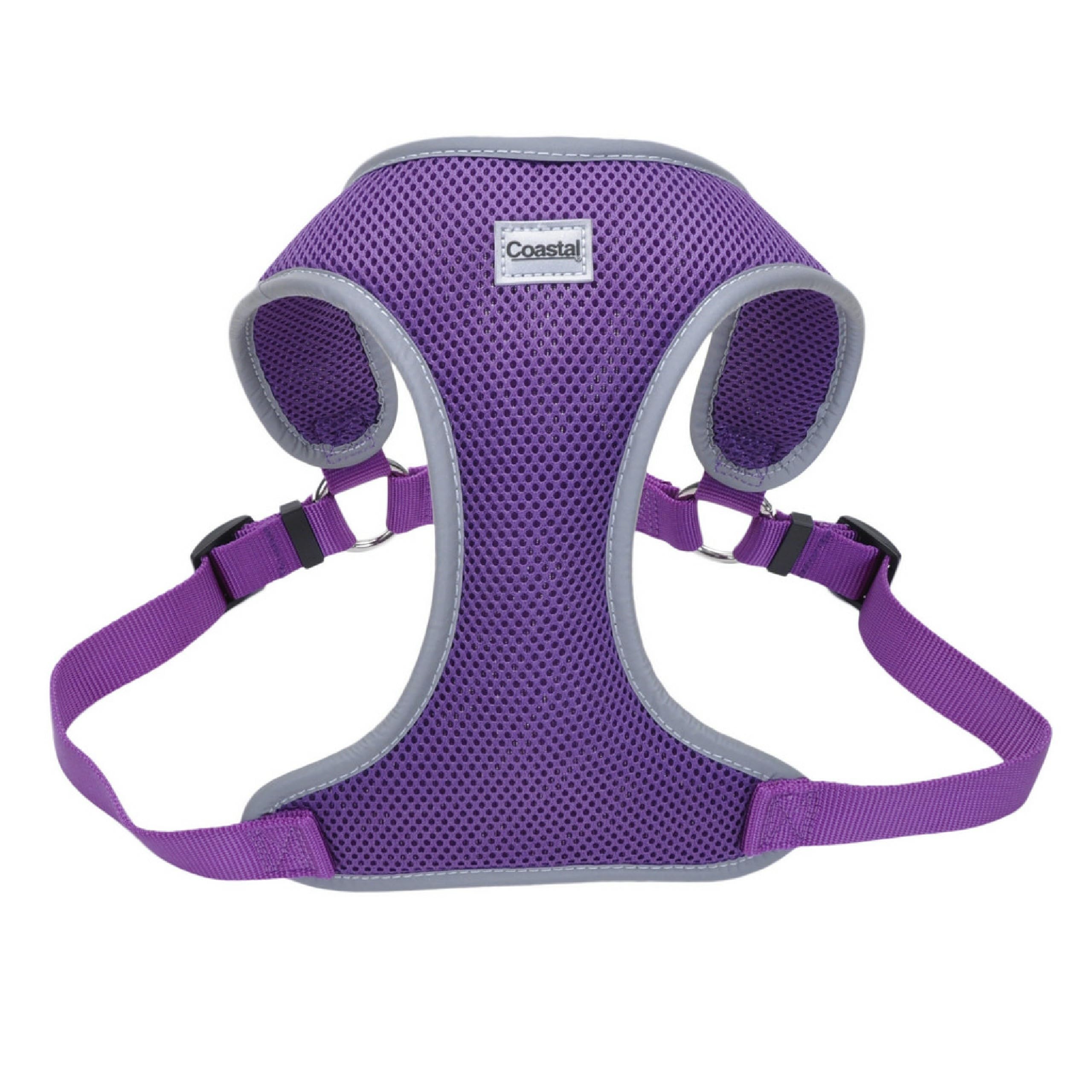 Coastal Pet Comfort Soft Reflective Wrap Adjustable Dog Harness - No-Pull Dog Harness For Small & Large Dogs - Purple - 5/8' X 19'–23'