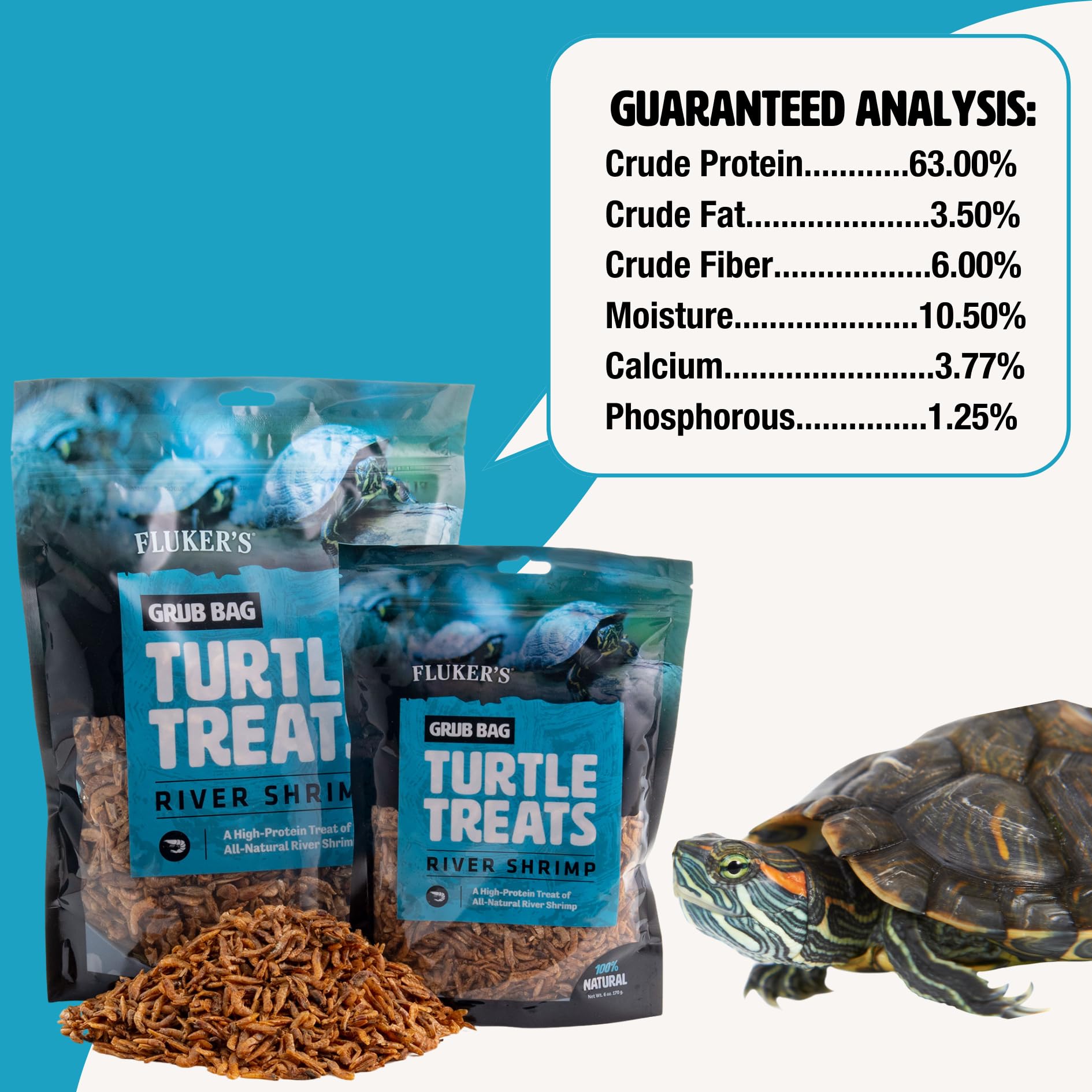 Flukers Grub Bag Turtle Treat River Shrimp