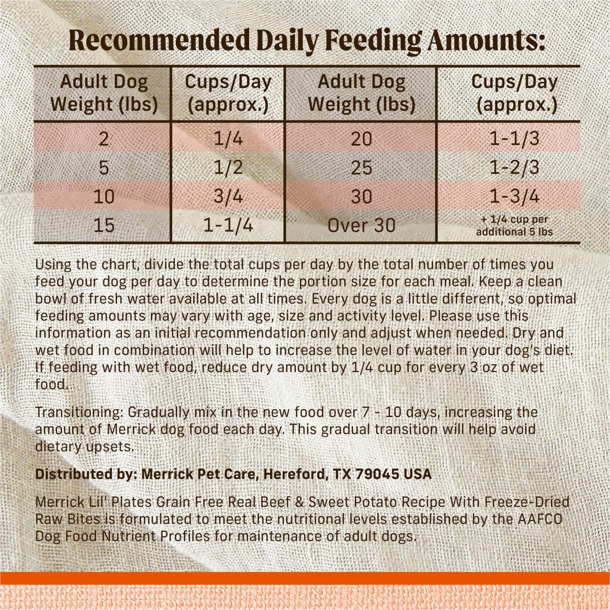 Merrick Lil Plates Grain Free Dry Dog Food For Small Dogs, Texas Beef And Sweet Potato Kibble With Raw Bites - 10.0 lb. Bag