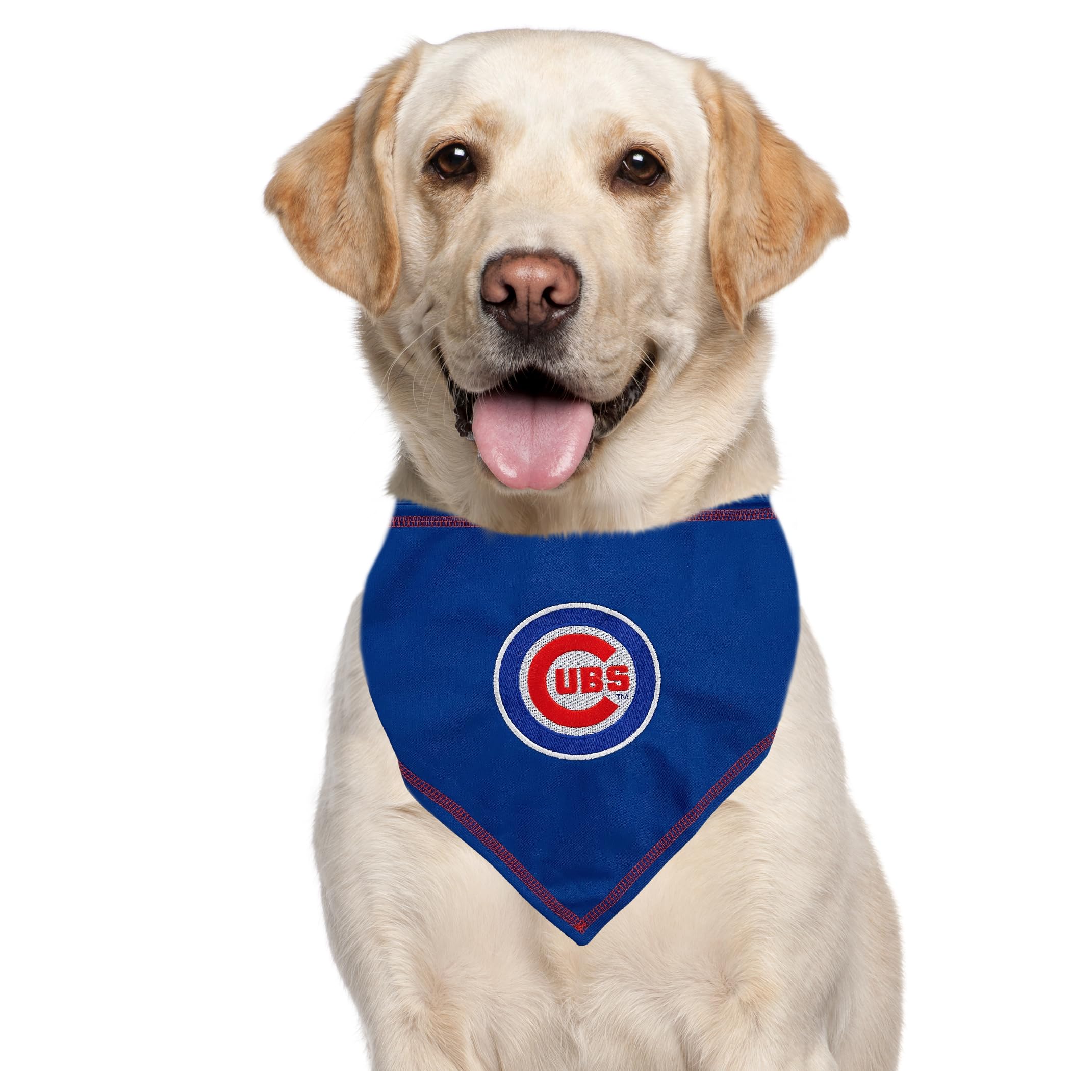 Pets First Mlb Chicago Cubs Tie Bandana, Large/X-Large. Dog Bandana Scarf Bib For Pet Cat Dog. The Ultimate Game-Day, Party Band