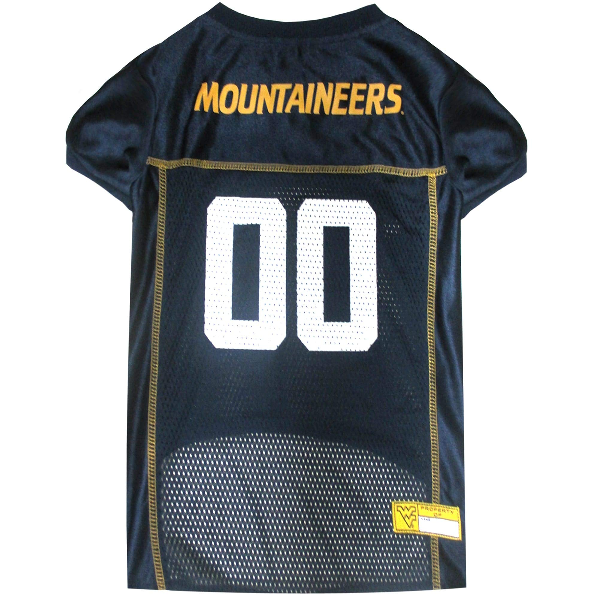Pets First NCAA College West Virginia Mountaineers Mesh Jersey for DOGS & CATS, Medium. Licensed Dog Jersey with your Favorite F