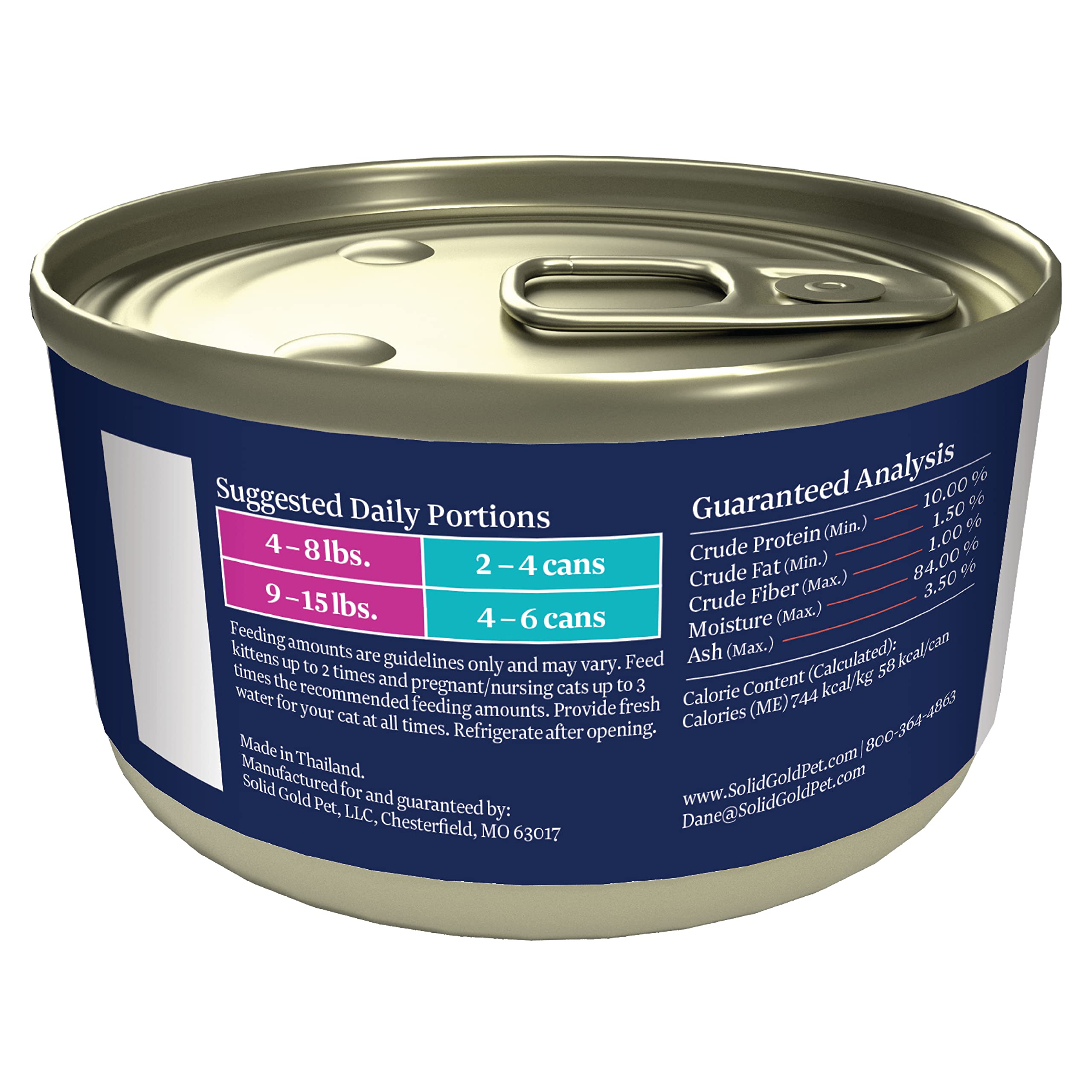 Solid Gold Natures Harmony Wet Cat Food - Chicken & Tuna Shreds in Gravy - Canned Cat Food, 24 Pack