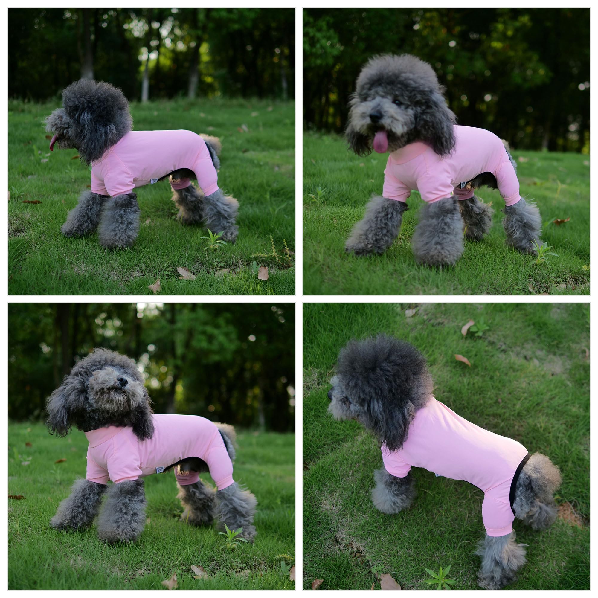 Lovelonglong Dog Jumpsuit With Uv Protection And Quick-Dry Fabric For Spring Summer Pet Pajamas Pink M