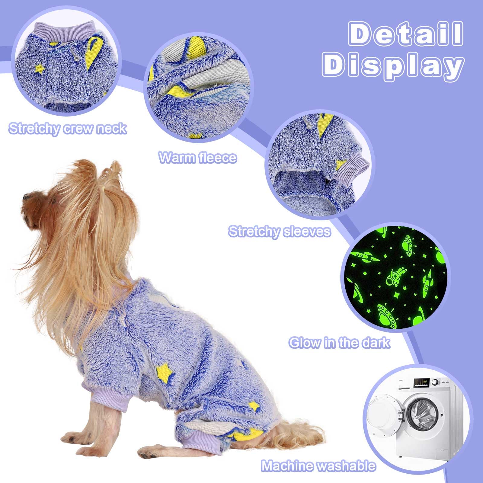 Dog Sweaters For Small Dogs Male Female Fleece Dog Pajamas Pjs Dog Winter Clothes 4 Legs Puppy Sweater Soft Dog Onesies Warm Pet