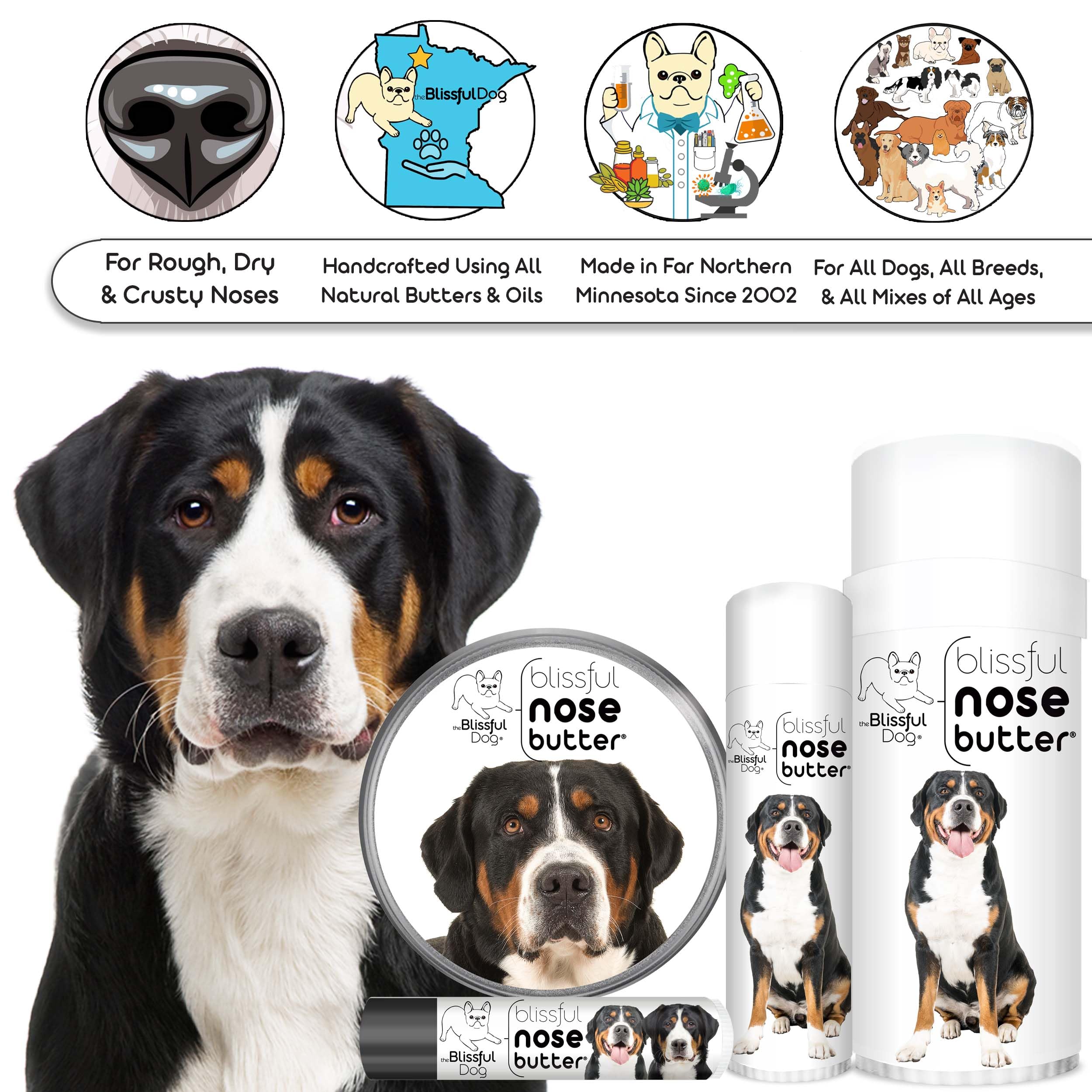 The Blissful Dog Greater Swiss Mountain Dog Unscented Nose Butter