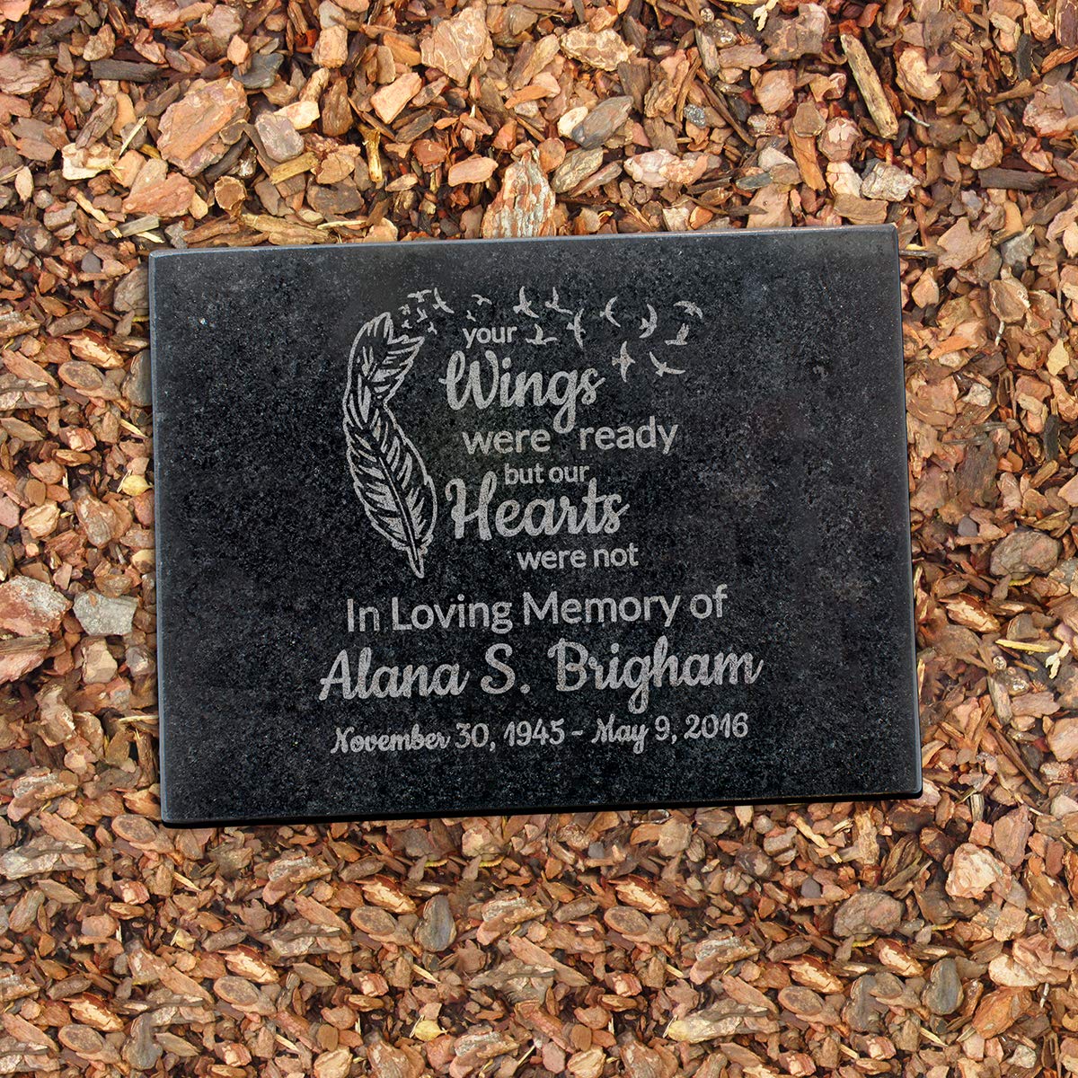 Plaquemaker Personalized Granite Memorial Stone With Custom Name And Dates Great Sympathy Gift Garden Memorial Or Tribute To A L