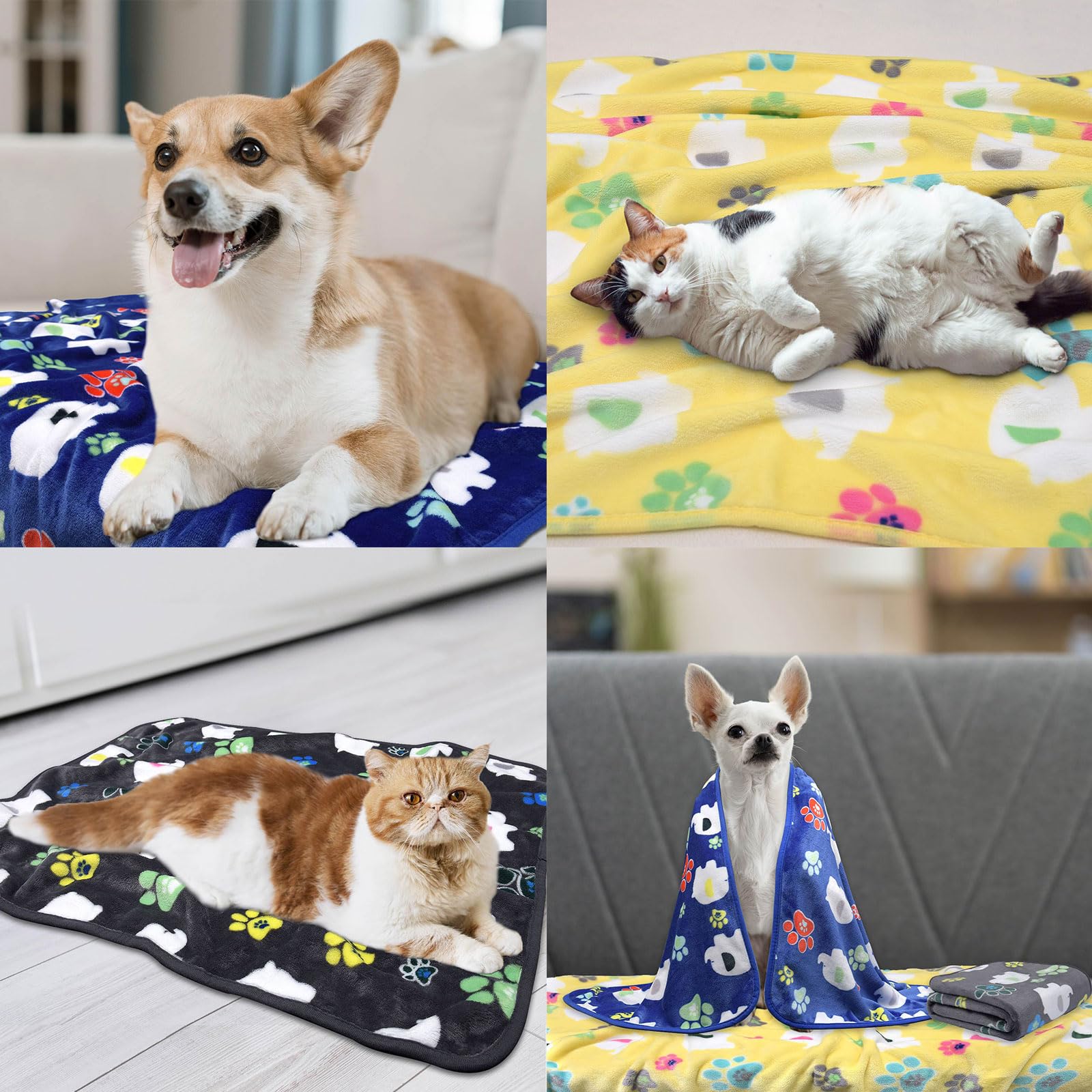 Rezutan Dog Blankets For Large Dogs,1 Pack 3 Dogs Blankets For Large Medium Blanket, Super Soft Fluffy Premium Fleece Pet Blanke