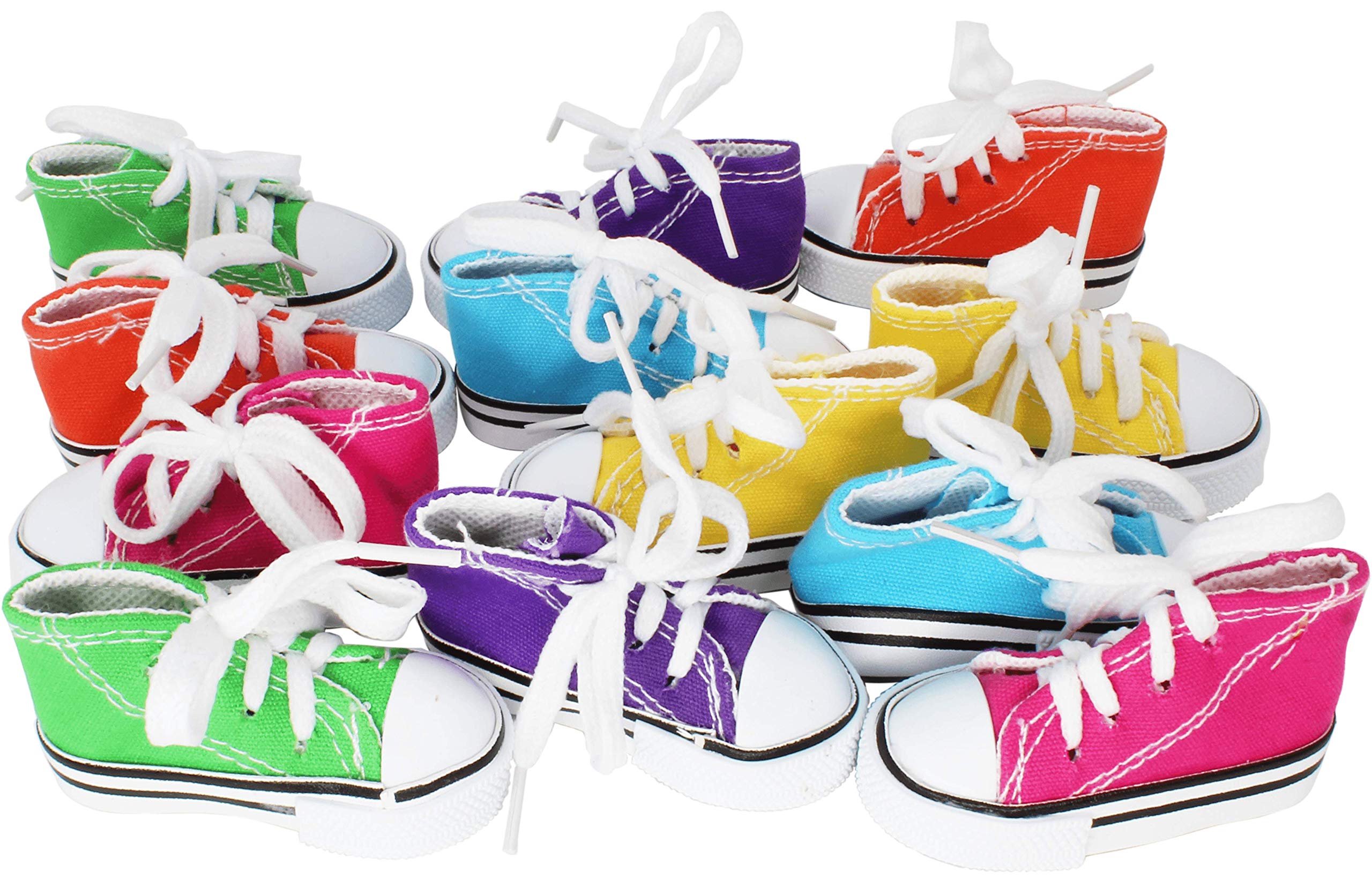 Bonka Bird Toys Pk12 Mini Sneakers 3 Long by 1.50 High by 1.25 Wide Parrot Foot Talon Cage Toy, Senegal, Ringneck, Pionus, and S