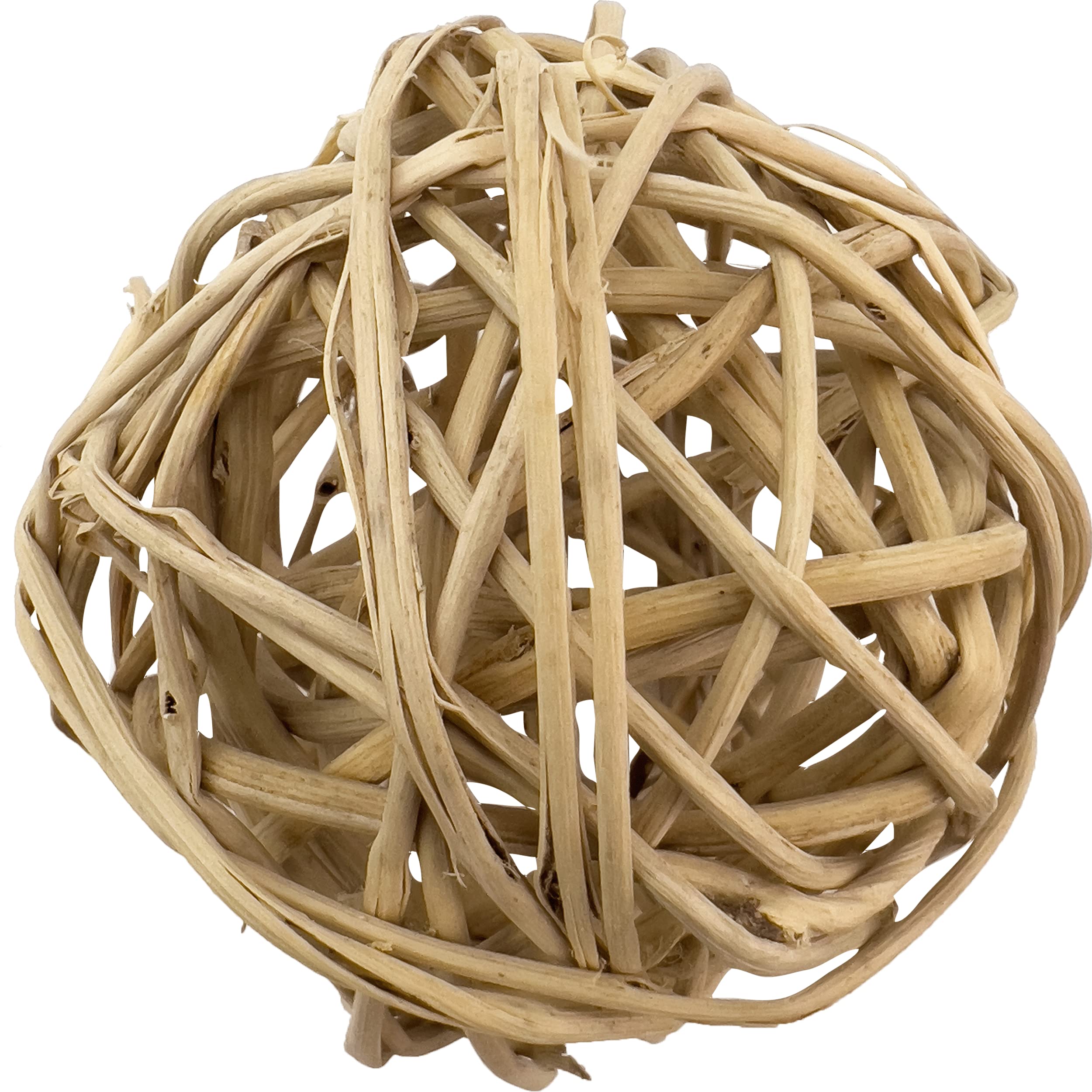 5055 Medium Natural Vine Balls Pk8 - Handwoven Natural Rattan Vine Balls, Easy To Chew And Break, Stuffable, Lightweight, Great