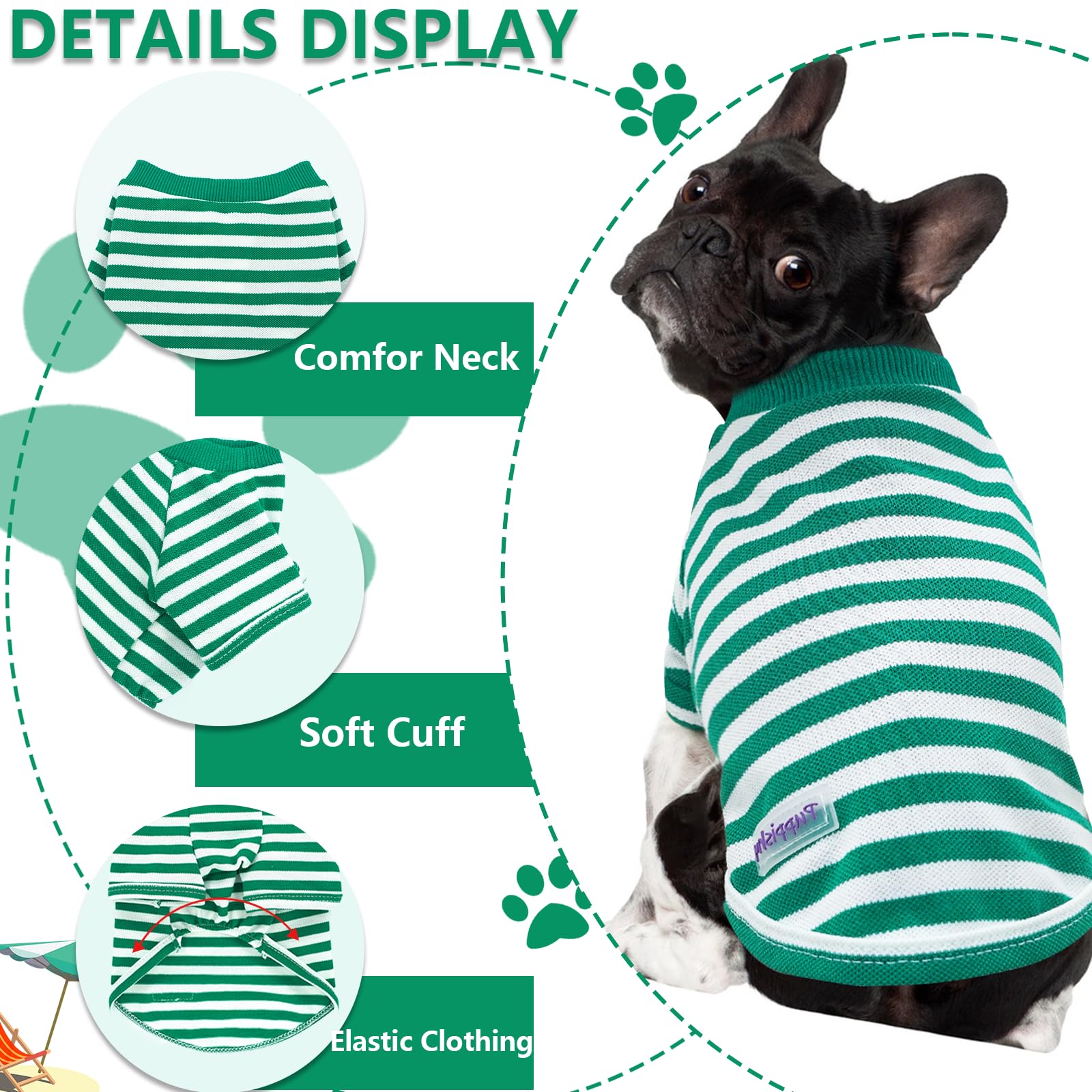 2 Pieces Puppy Clothes Summer Dog Shirt Cute Soft Dog Shirt For Small Dogs Bresthable Chihuahua Cat Clothes Xs~Xxl Pet Clothing