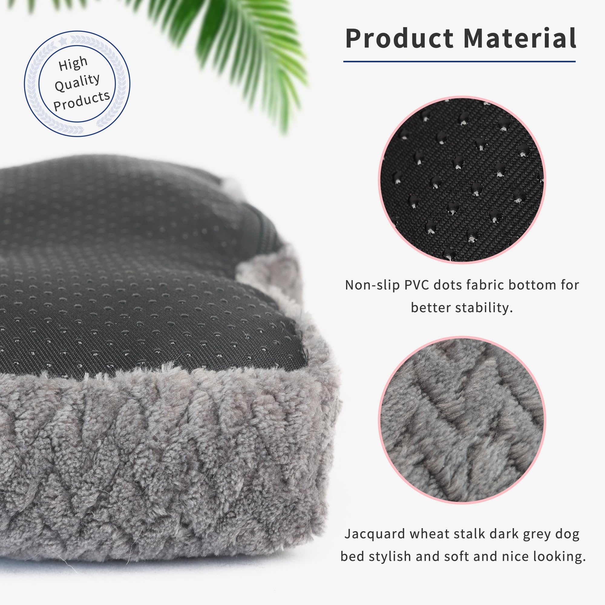Necesitar Puppy Bed For Small Dogs Washable Crate Bed For Cages 22 Inch Warming Cozy Soft Pet Pad With Anti-Slip Up To 15 Lbs Pe