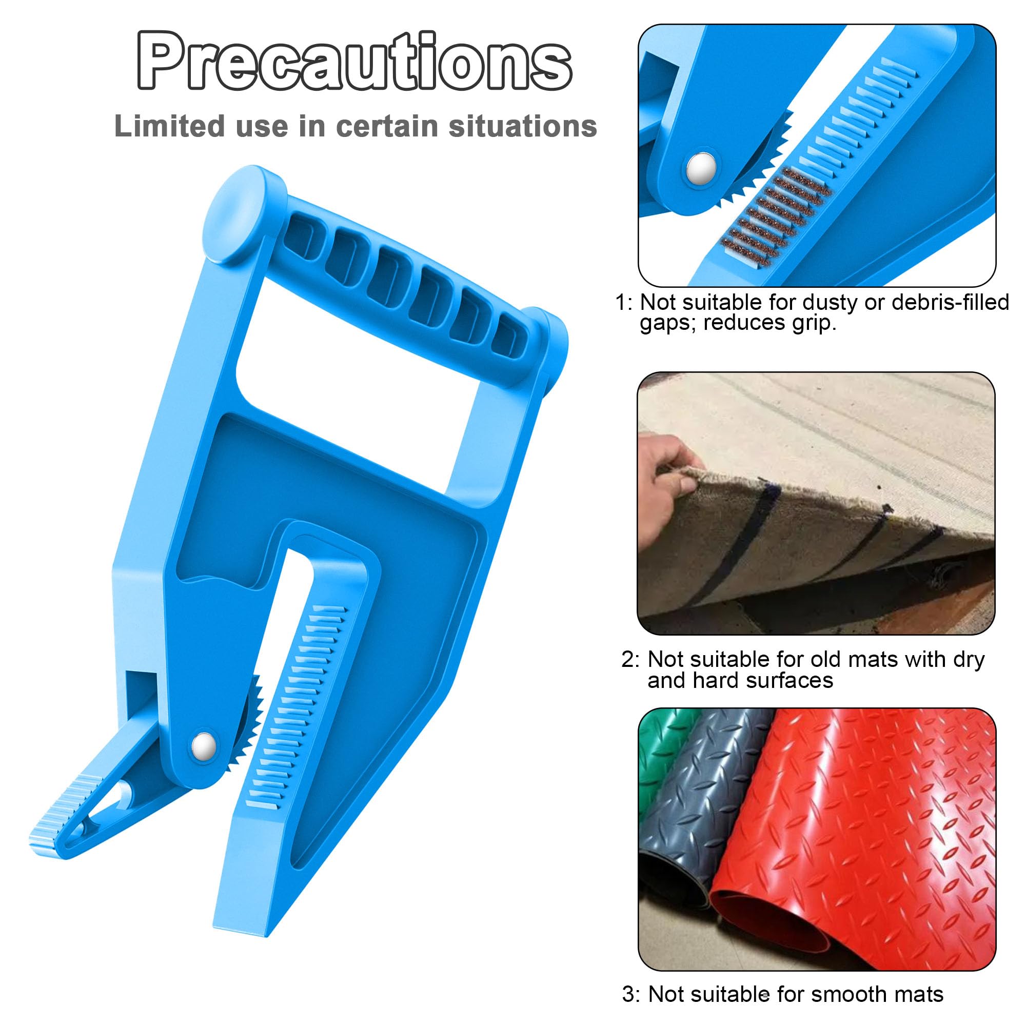 Pair Of Mat Movers Tool - Mat Grippers - Heavy Duty Stall Mat Handlers For Horse Mat, Gym Mat, Trailer Mat & Rubber Mats -Ergono