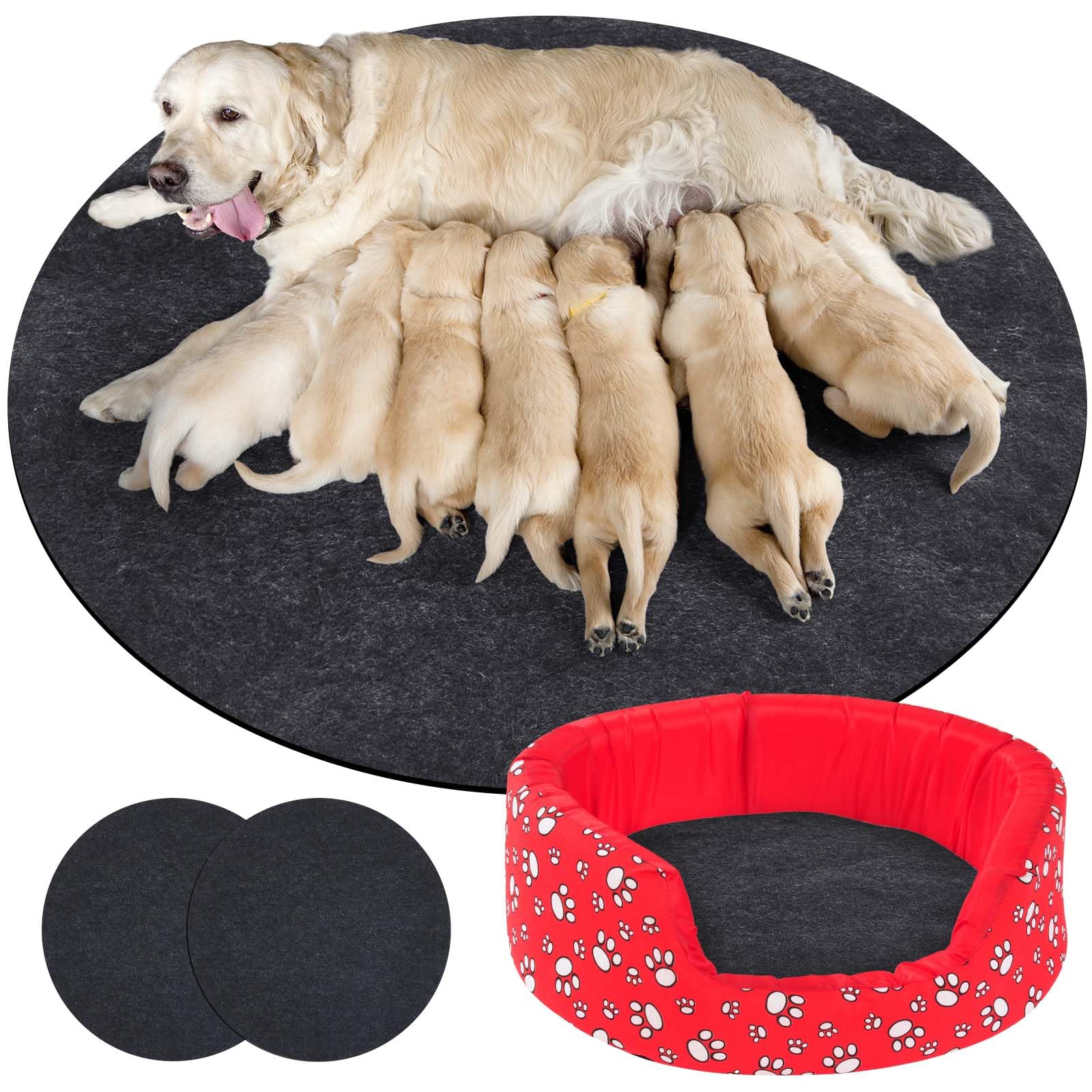 Smoothnovelty 2 Pack Whelping Pads Washable And Waterproof, Reusable Pet Training Mat, Pee Pads For Dogs, Fast Absorbing, Non Sl