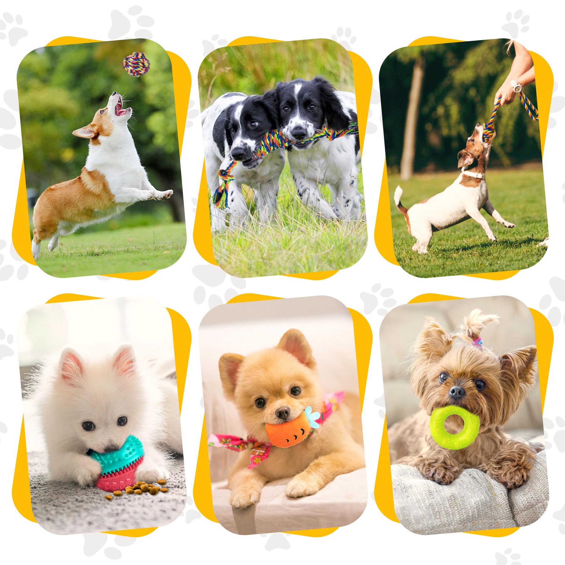 Kipritii Puppy Teething Chew Toys -25 Pack Charming Puppy Toys Dog Chew Toys With Rope Toys, Dog Treat Balls & Dog Squeaky Toy For Puppy And Small Dogs