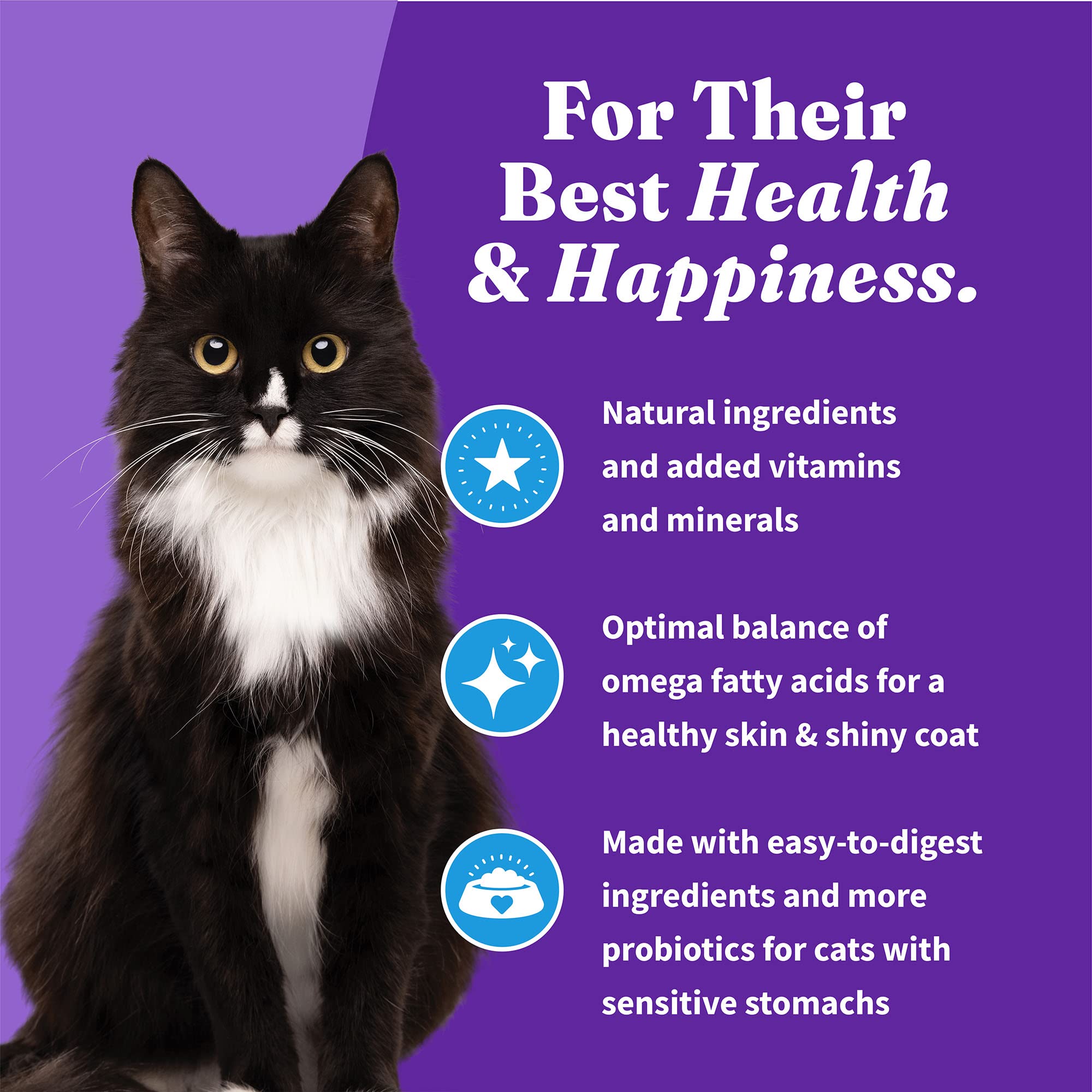 Halo Holistic Cat Food Dry, Wild-caught Whitefish Recipe for Sensitive Stomach Support, Complete Digestive Health, Dry Cat Food