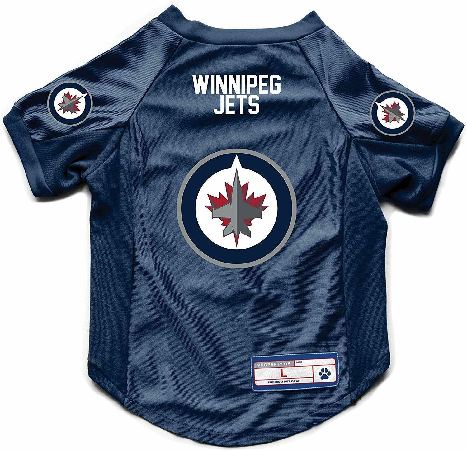 Winnipeg Jets Pet Jersey Stretch Size Big Dog - Special Order