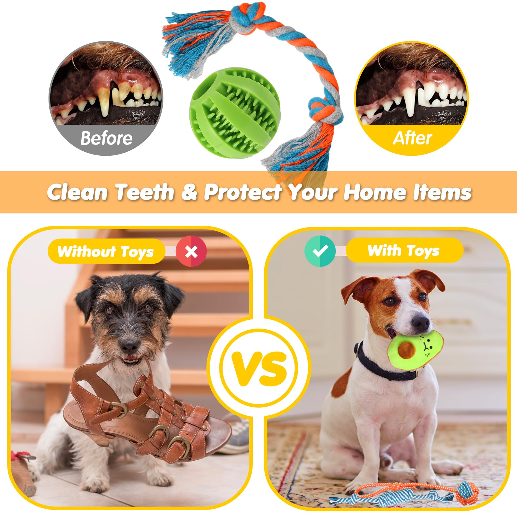 Zeaxuie 25 Pack Luxury Dog Chew Toys For Puppy, Dog Toys With Ropes Puppy Chew Toys, Treat Ball And Squeaky Puppy Toys For Teething Small Dogs
