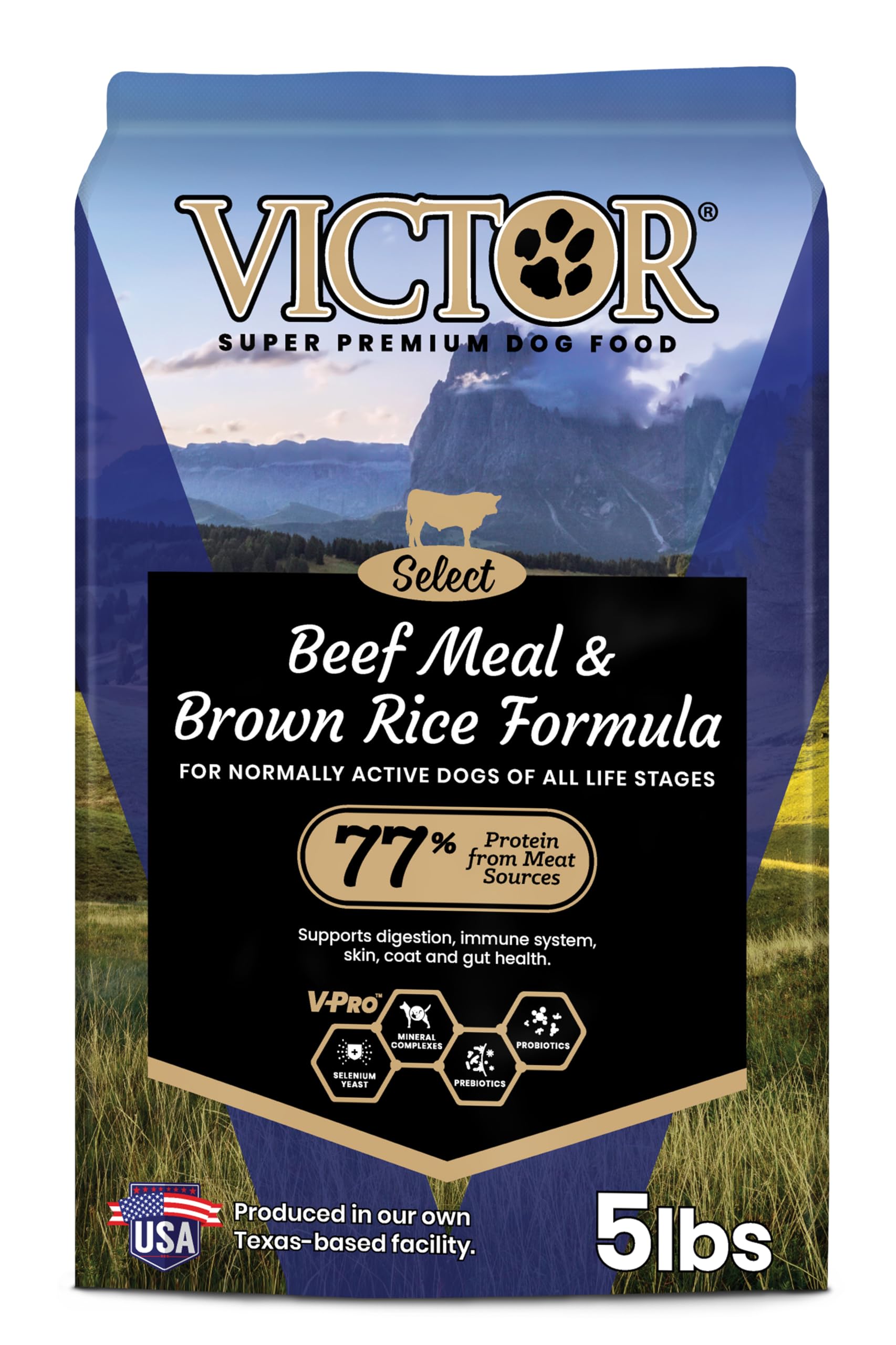 Victor Super Premium Dog Food - Select - Beef Meal & Brown Rice Formula - Gluten Free Beef Meal Dry Dog Food for All Normally Ac