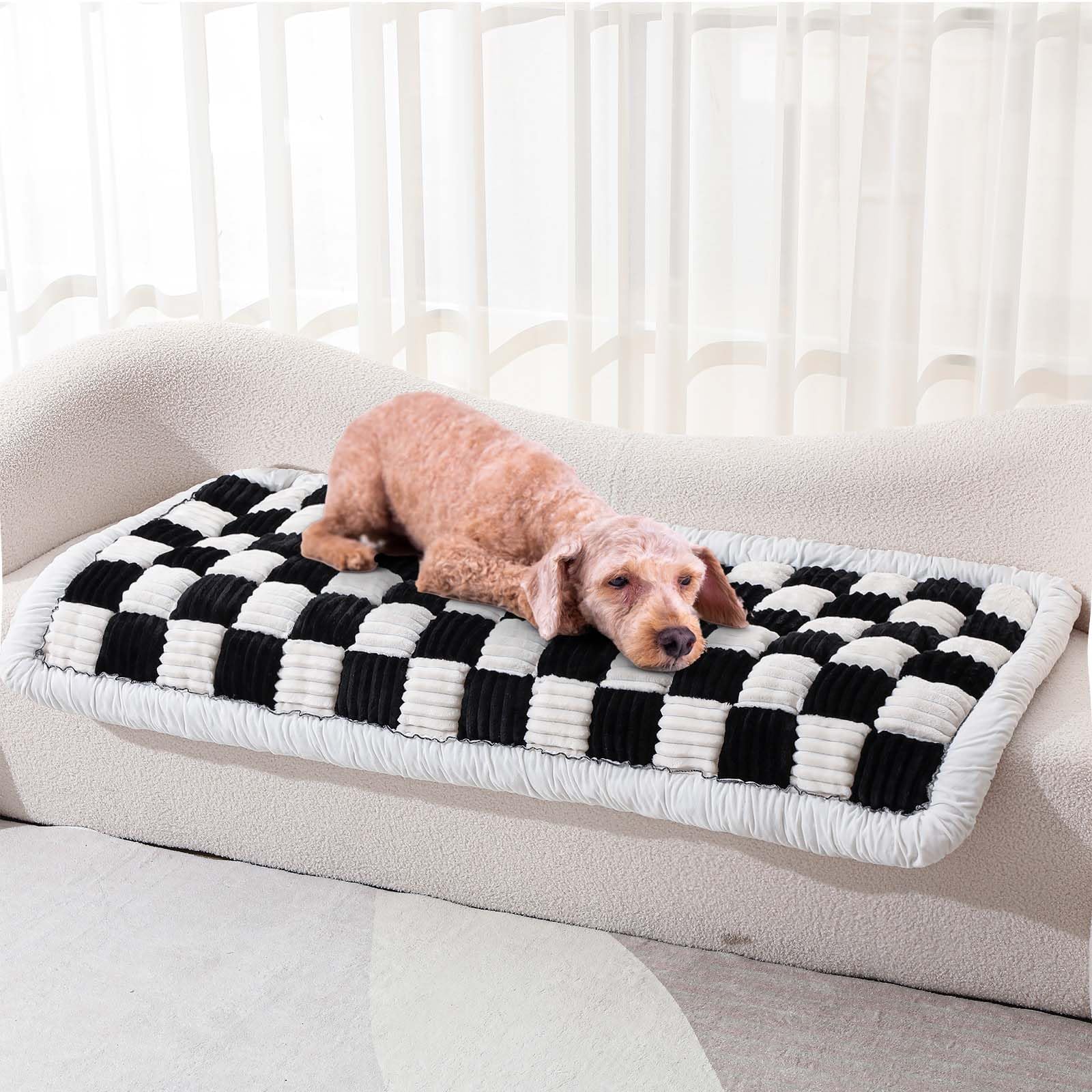 Maasechs Pet Couch Cover Plaid Dog Bed Mat Car Seat Protector Anti Slip Bottom Washable Blanket For Dogs Sofa Protector Travel B