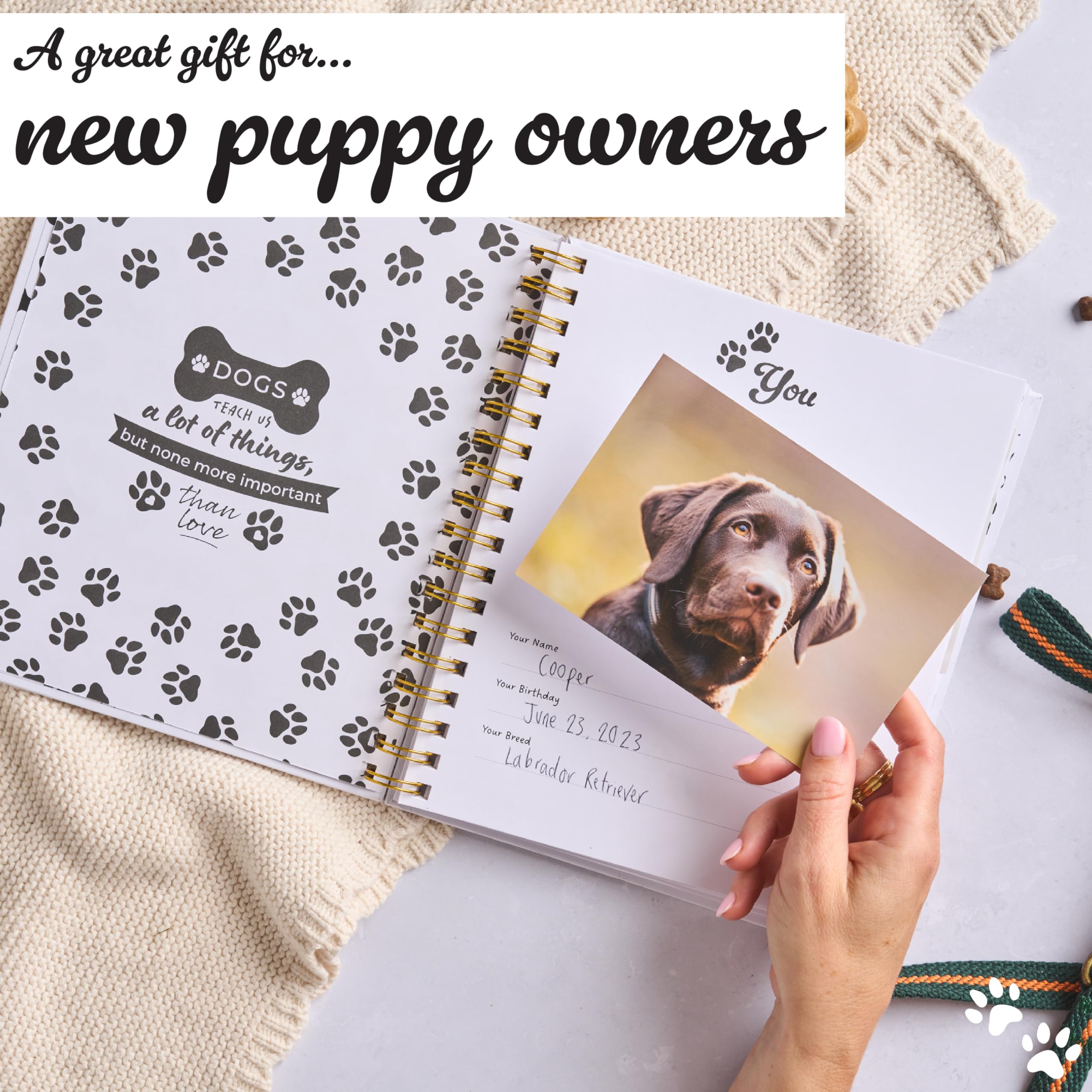 New Puppy Gift | Dog Memory Book & Keepsake Photo Album - Gifts For New Puppy Owners & Dog Lovers | Planner Keepsake Diary Scrap