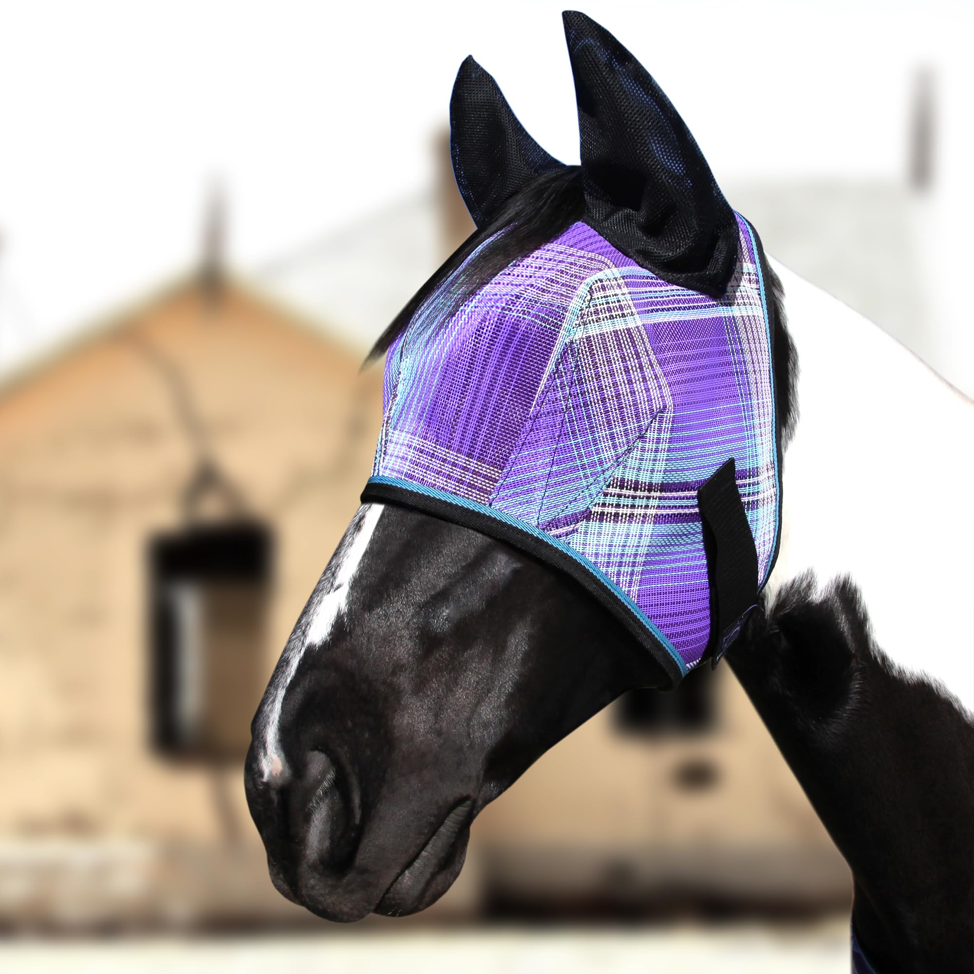 Kensington Fly Mask w/Web & Nose Size: L-Avg Color: 2017-Lavender Mint