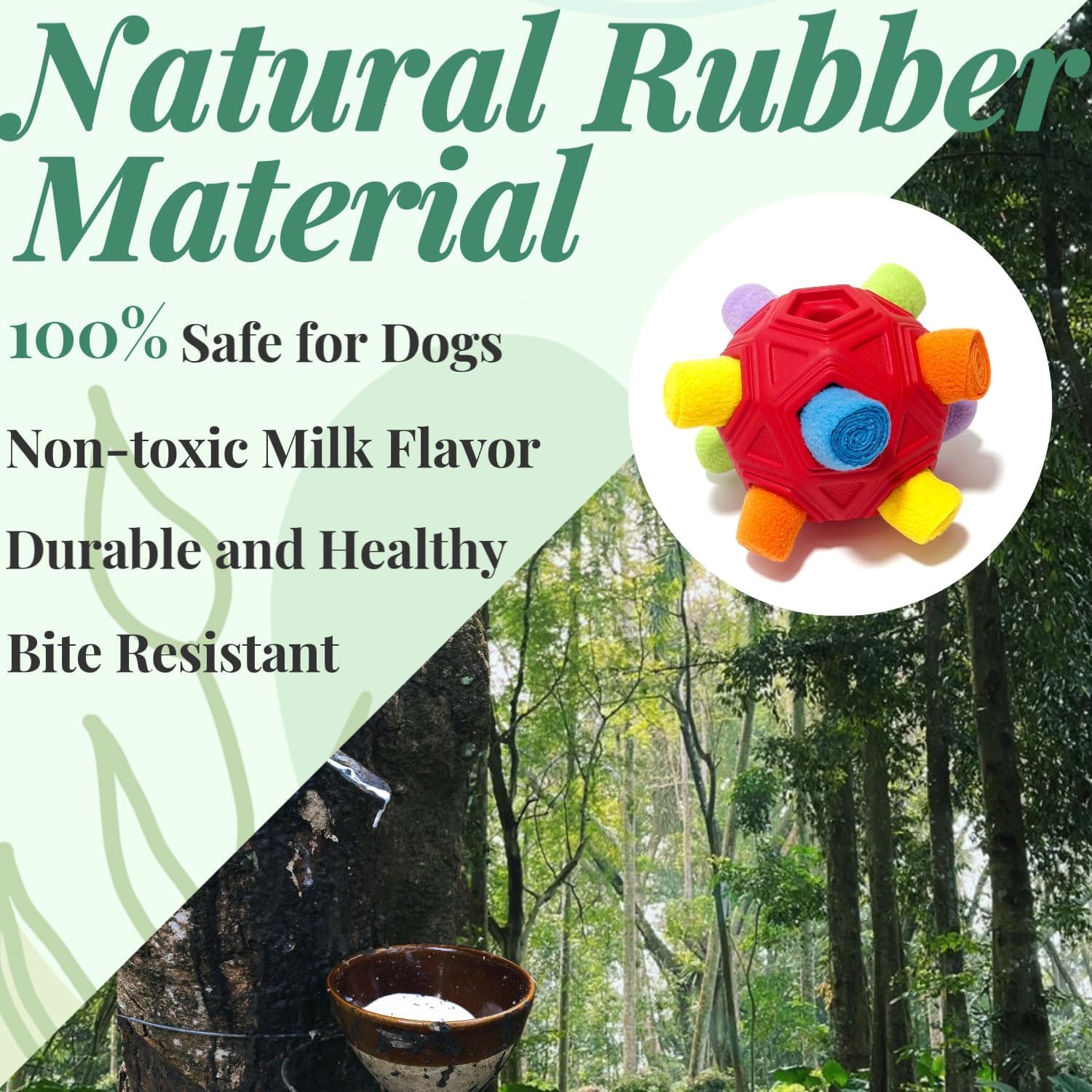 CIIVURR Snuffle Ball for Dog Toys Unbreakable Upgrade Ball Interactive Toy Foraging Snuffle Mat Puppy Treat Dispenser Slow Feede