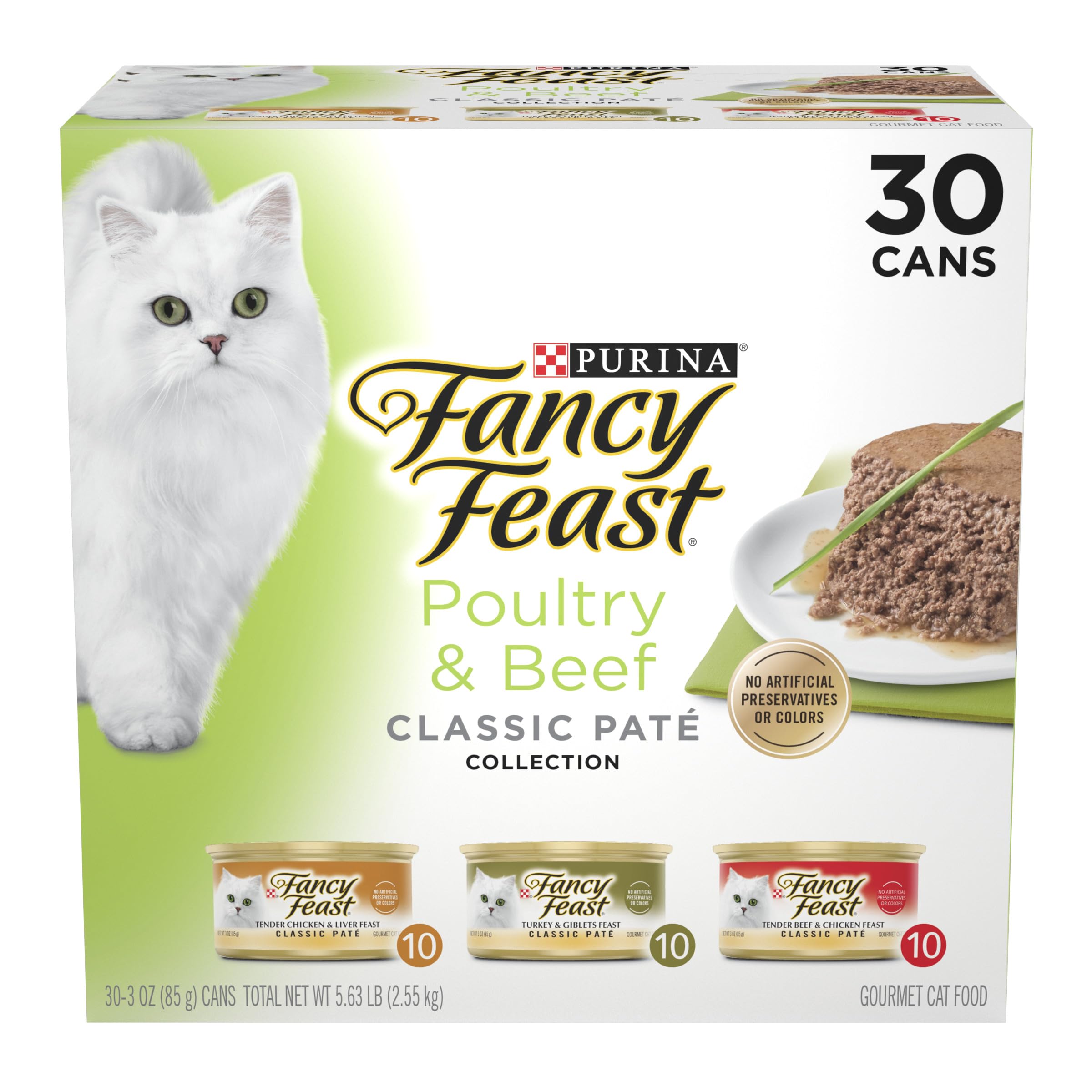 Fancy Feast Poultry and Beef Feast Classic Pate - (30) 3 oz. Cans