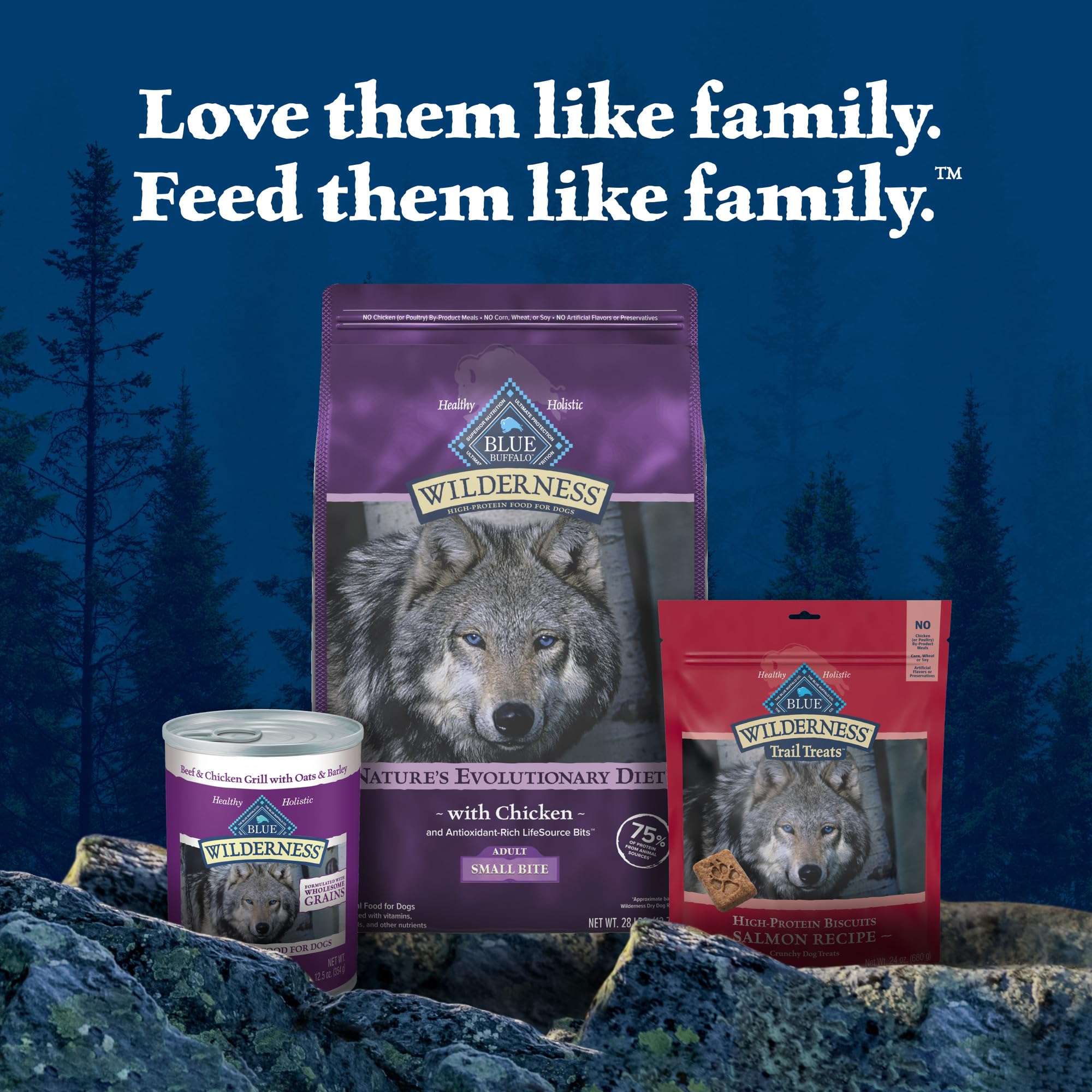 Blue Buffalo Wilderness High-Protein Small-Bite Dry Dog Food for Adult Dogs, Made in The USA with Natural Ingredients Plus Whole
