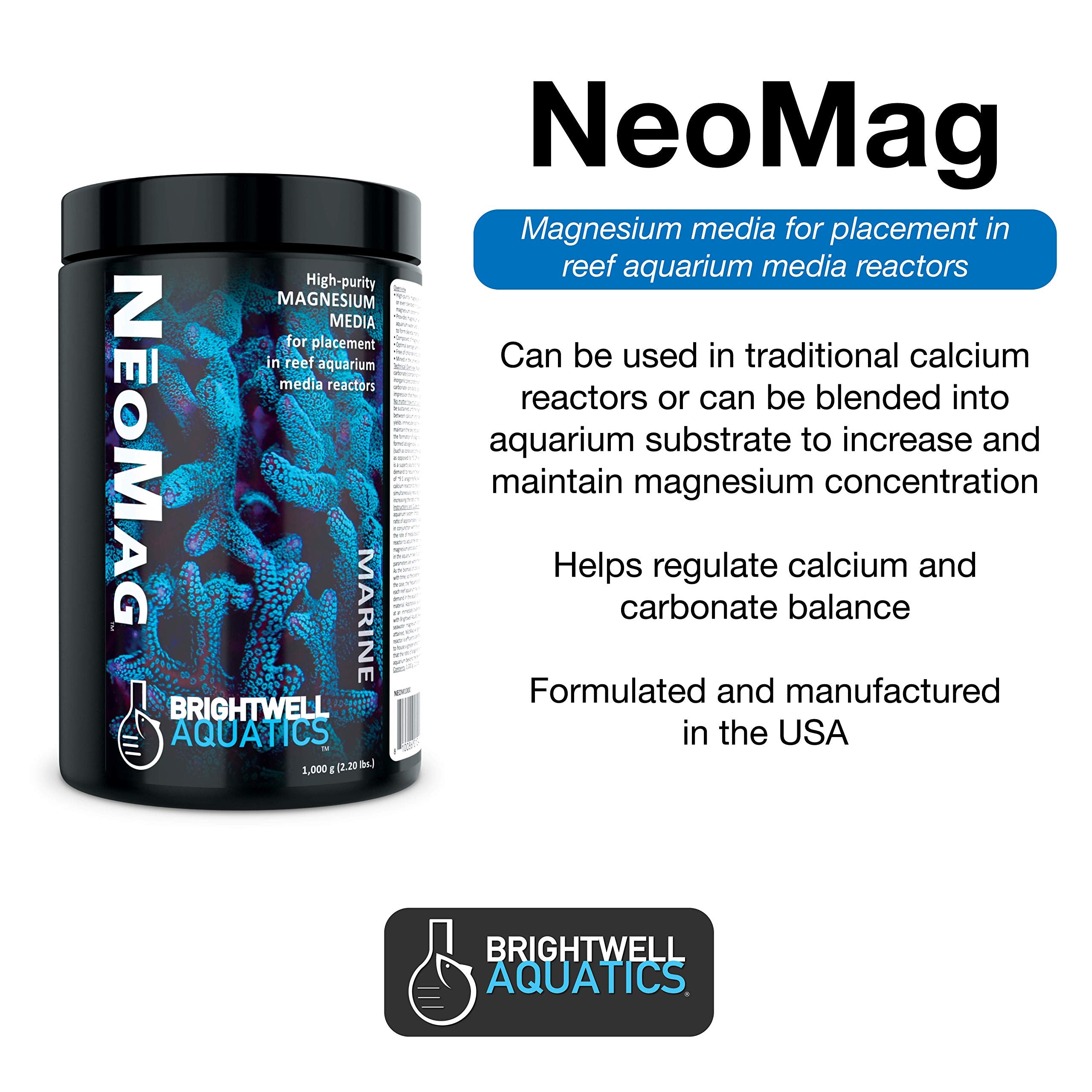 Brightwell Aquatics NeoMag - Magnesium Media for Placement in Reef Aquarium Media Reactors, 5.4-kg
