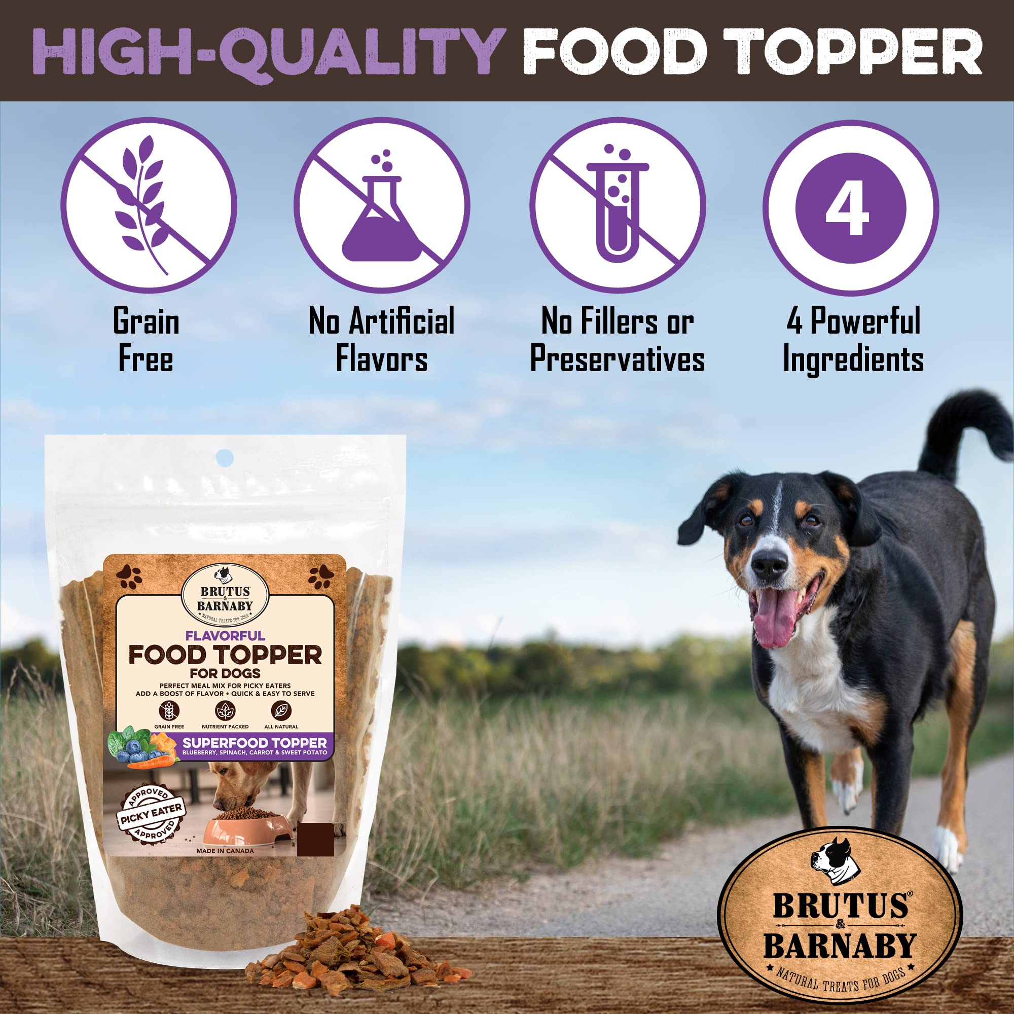 Dog Food Topper - Super Foods - Enhance Your Dogs Meal with This Healthy Vegan Flavor Packed Mix - Sprinkle On Dog Food Flavorin
