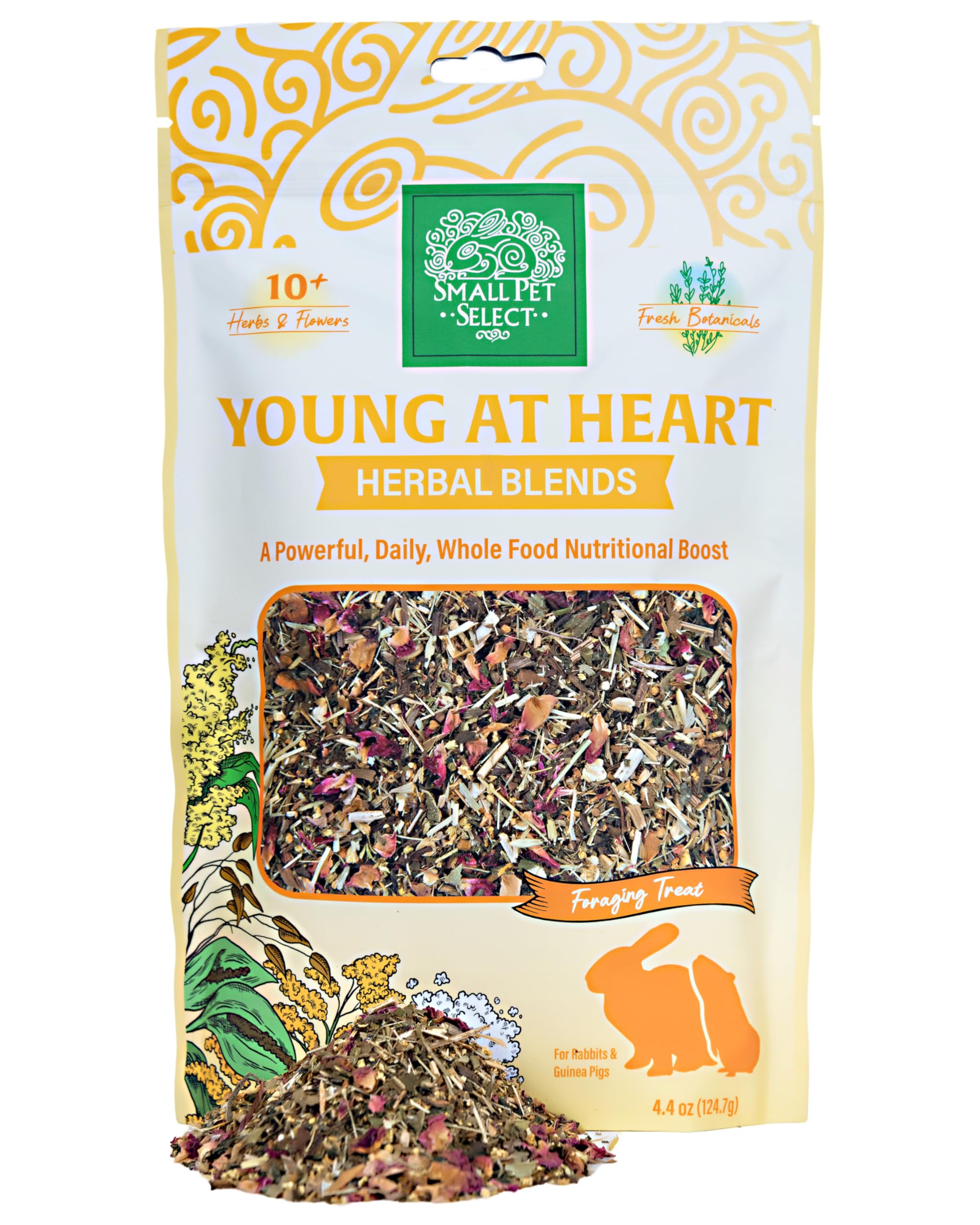 Small Pet Select - Young at Heart Herbal Blend, a Natural Herbal Treat for Rabbits and Guinea Pigs, 4.4oz