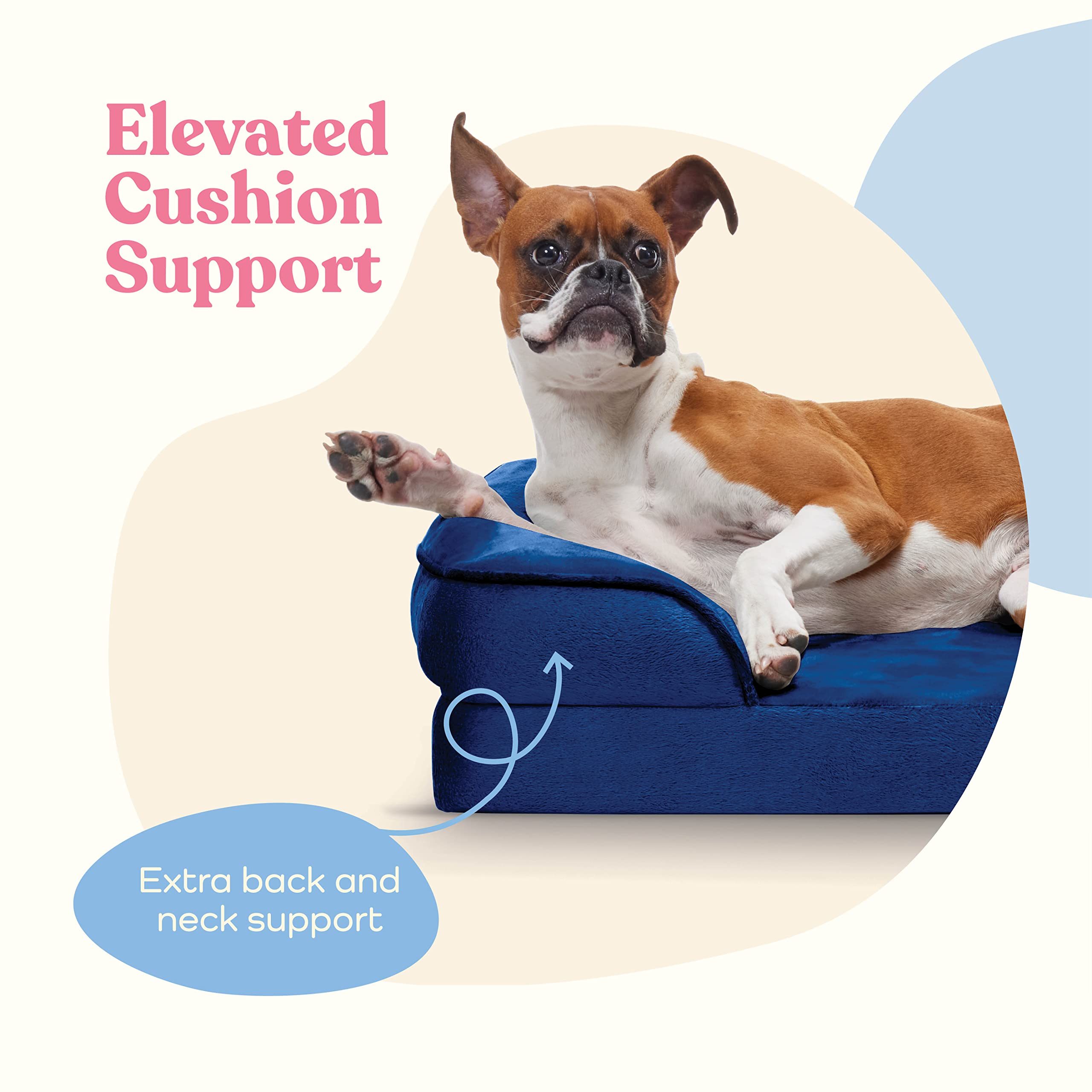 Orthopedic Sofa Dog Bed - Ultra Comfortable Dog Bed For Large Dogs - Breathable & Waterproof Pet Bed- Egg Foam Sofa Bed With Extra Head And Neck Support - Removable Washable Cover With Nonslip Bottom