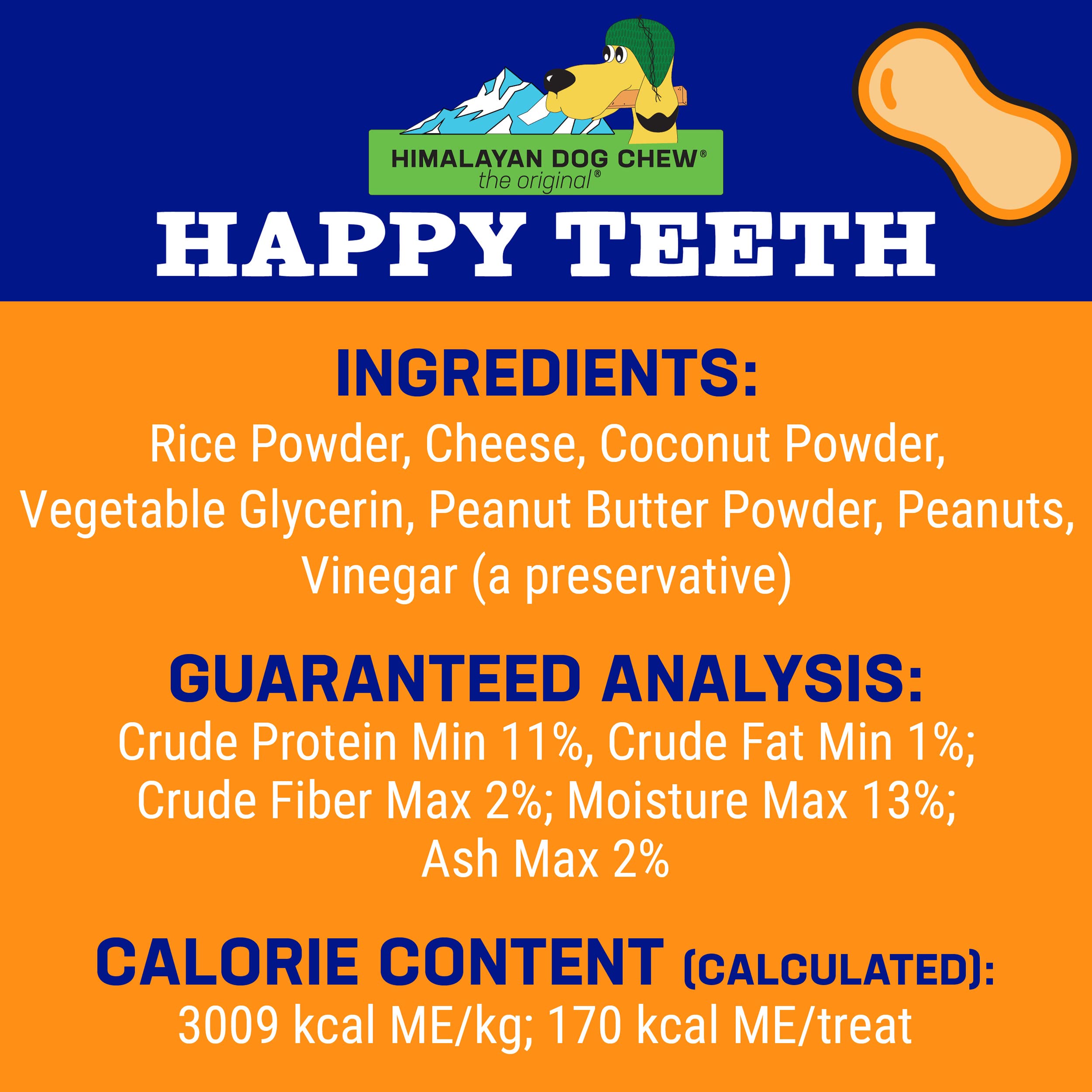 Himalayan Dog Happy Teeth Peanut Butter Large