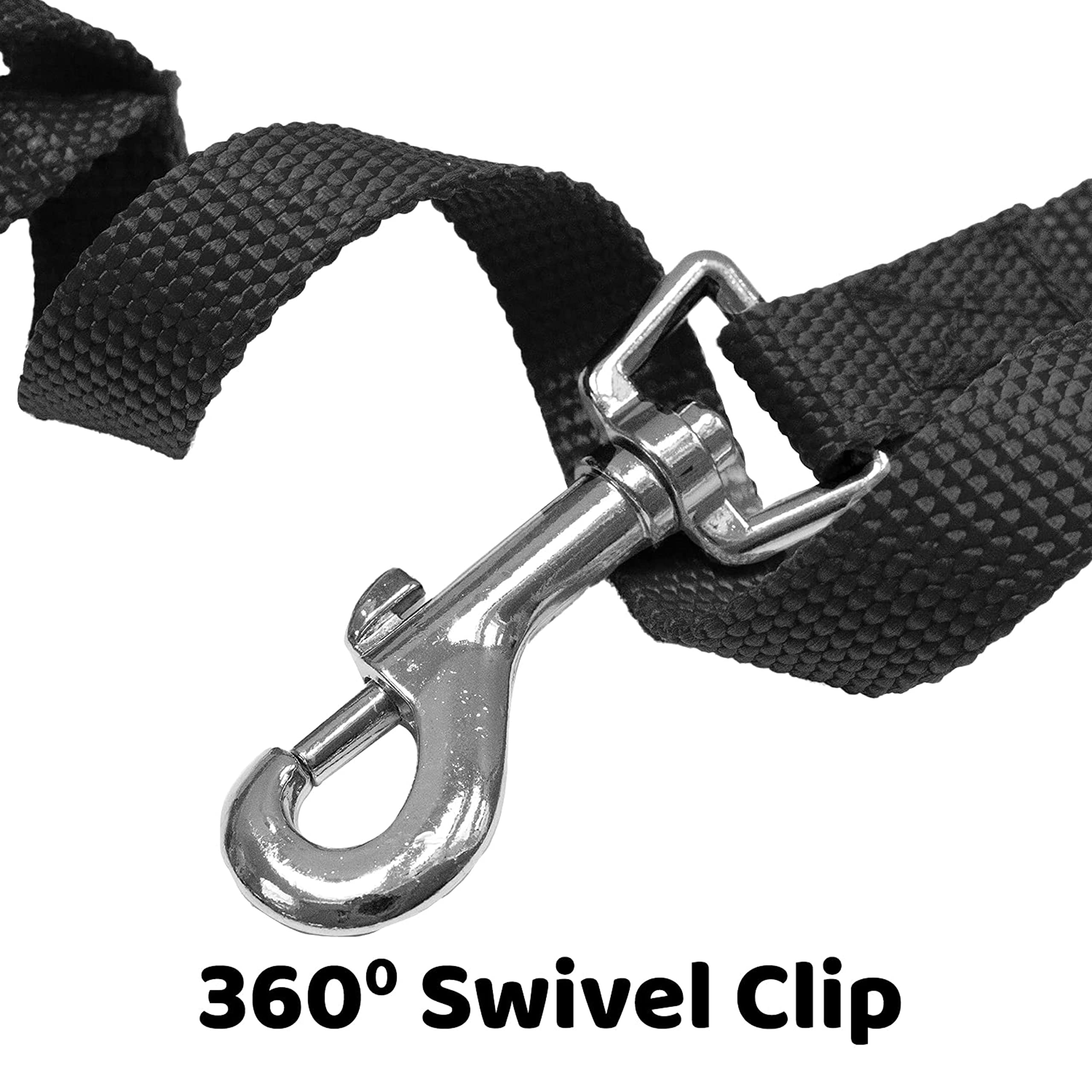 Downtown Pet Supply - Long Dog Leash - Dog Training Leash - Recall & Obedience Dog Training Tools - Nylon - 150 ft - Black Dog L