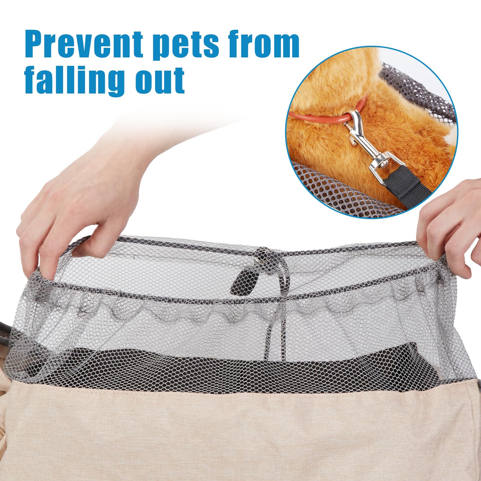 Ownpets Pet Sling Carrier, Fits 15 to 20lbs Extra-Large Dog/Cat Sling Carrier Reversible and Hands-Free Dog Bag with Adjustable