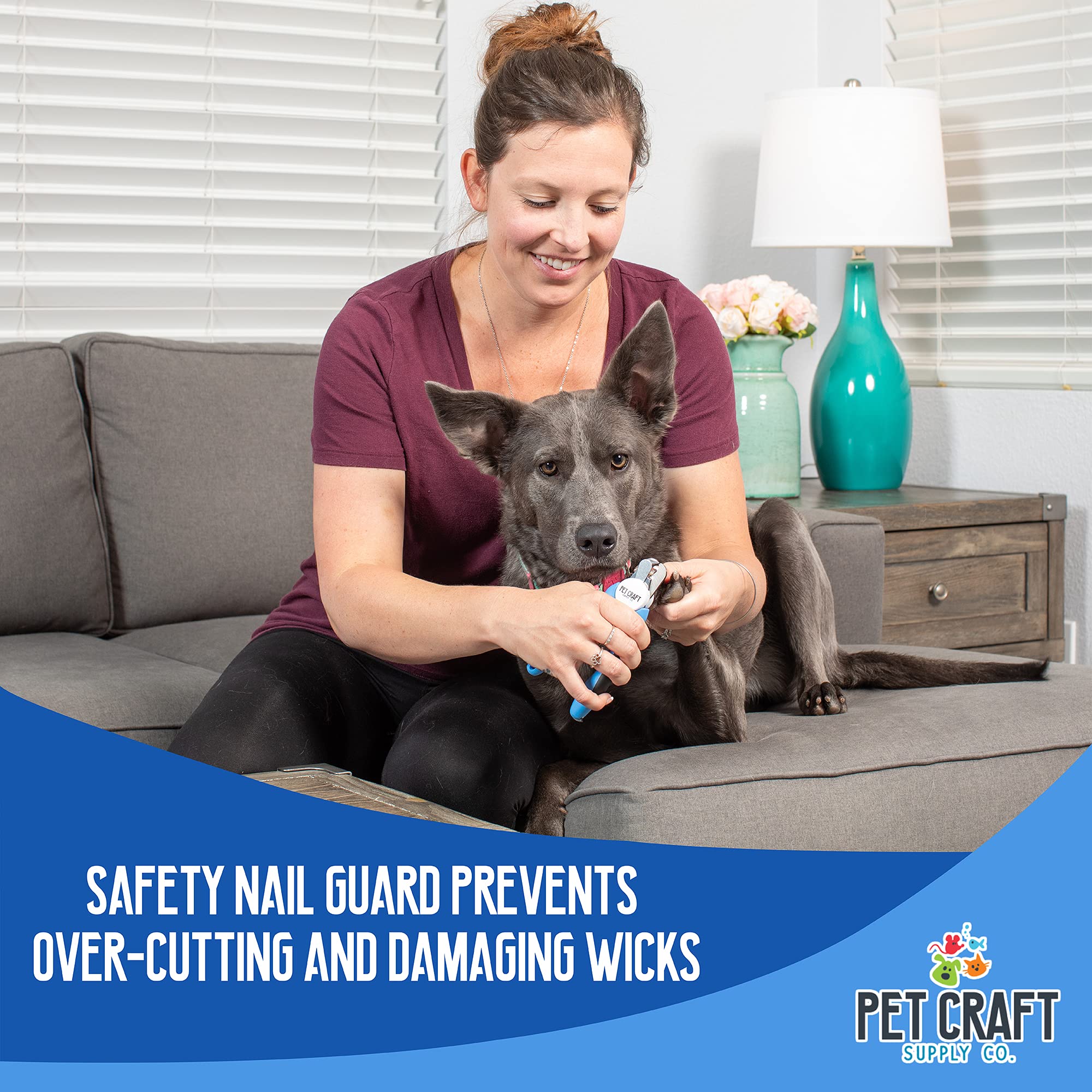 Pet Craft Supply Dog & Cat Pets Nail Clippers And Trimmers - With Safety Guard To Avoid Over Cutting, Bonus Nail File - Essential Puppies Supplies Grooming Kit