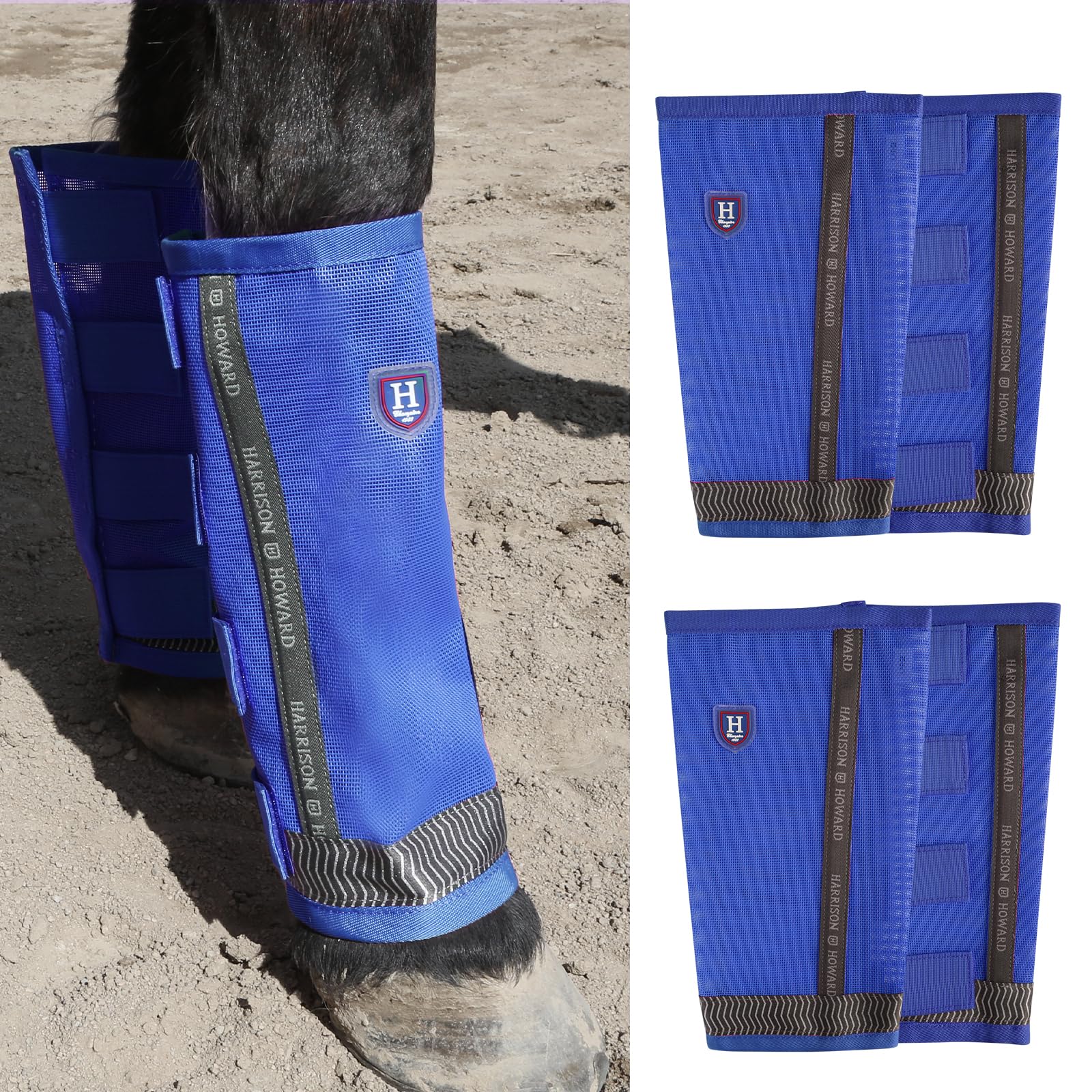 Harrison Howard Loose-Fitting Horse Fly Boots Uv-Protective Breathable Fine Mesh Leggins Comfortable Fly Boots With Reflective S