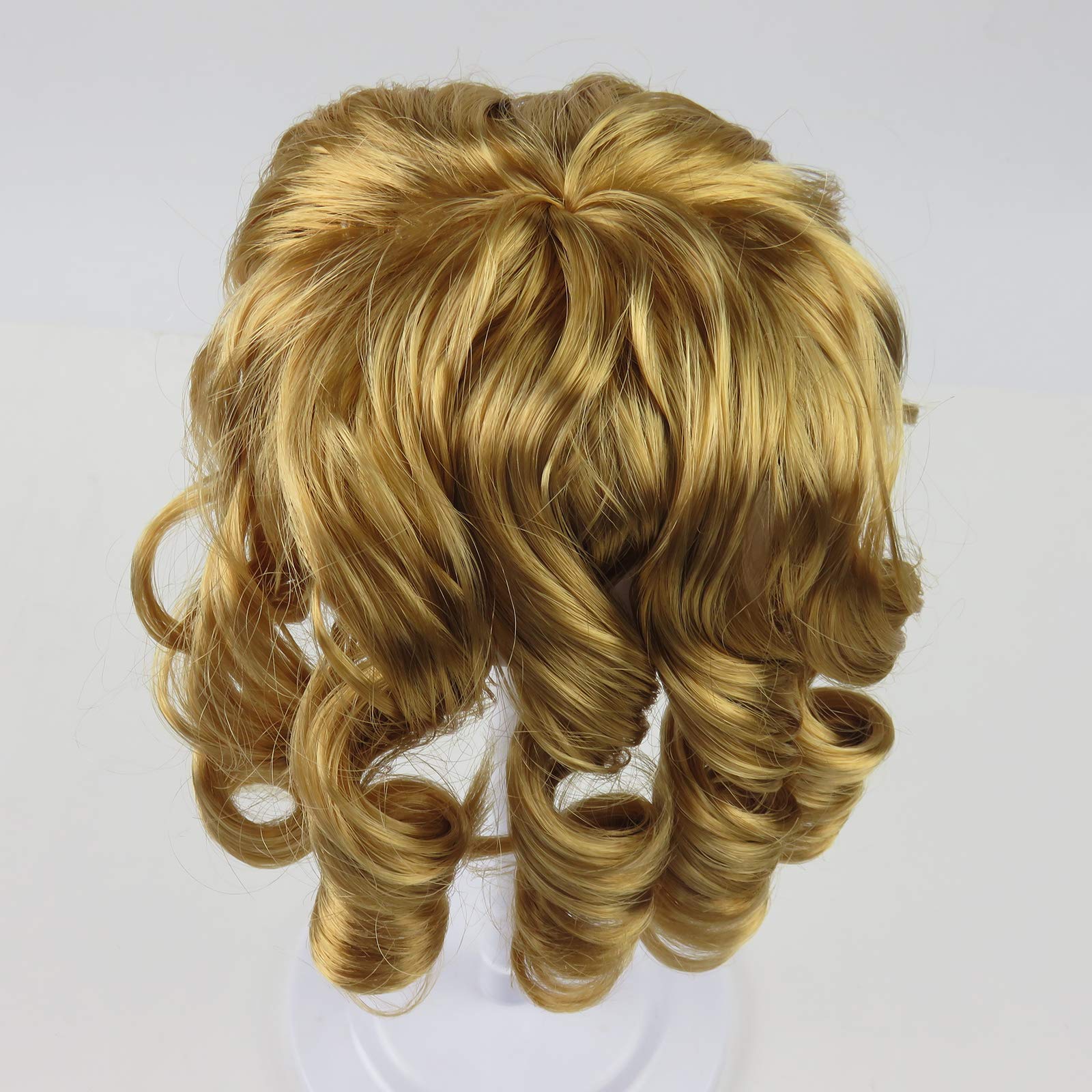Drasawee Pet Supplies -Dog Costumes Queen Style Pet Dog Wigs-Gift Gold Yellow