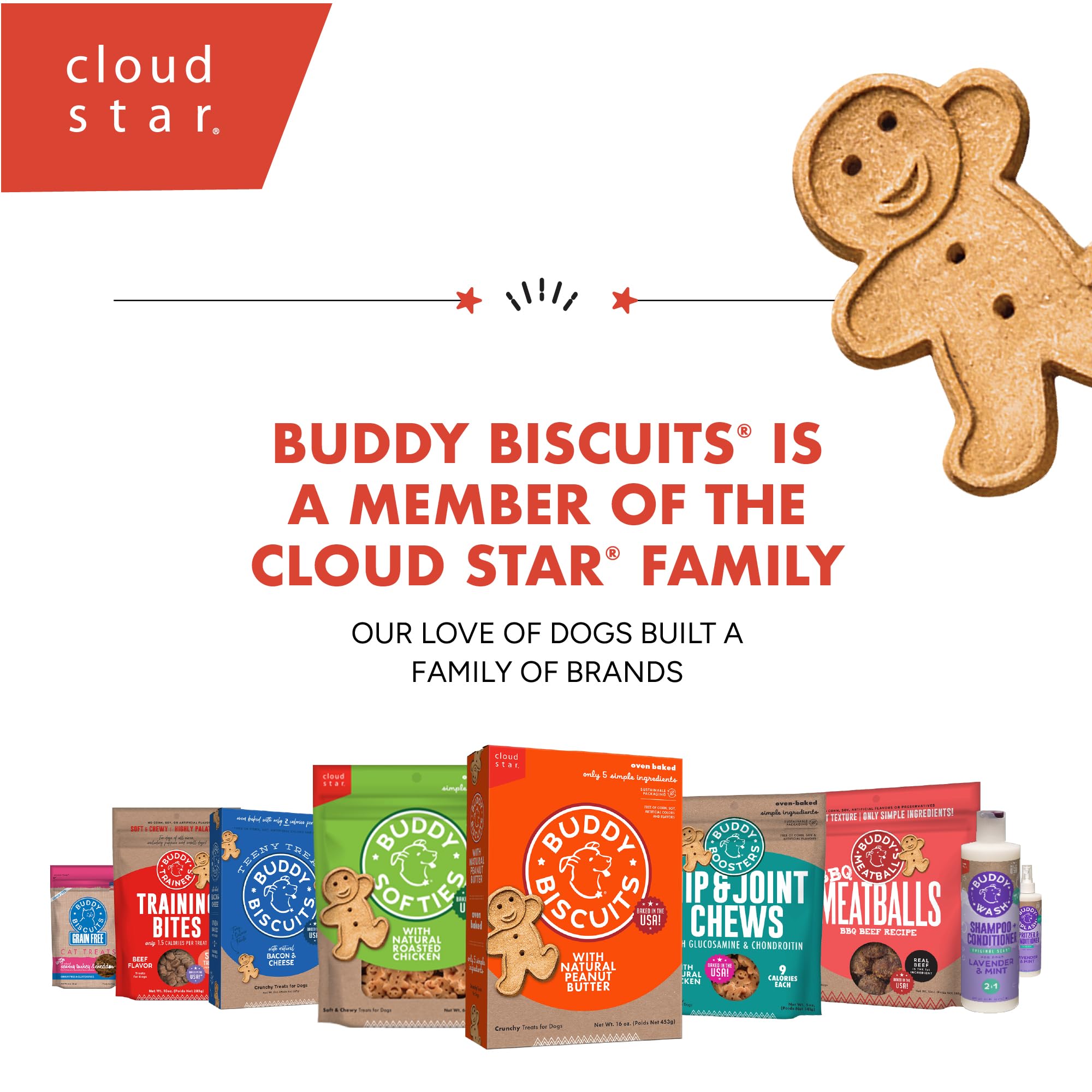 Buddy Biscuits 8 oz. Bag of Softies Soft & Chewy Dog Treats, Made with Peanut Butter