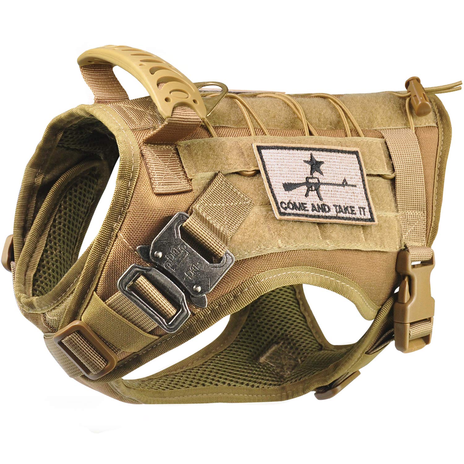 Tactical Service Dog Vest Harness K9 Military Molle Dog Vest for Outdoor Training Hunting Wear-Resisting Pet Harness with Rubber
