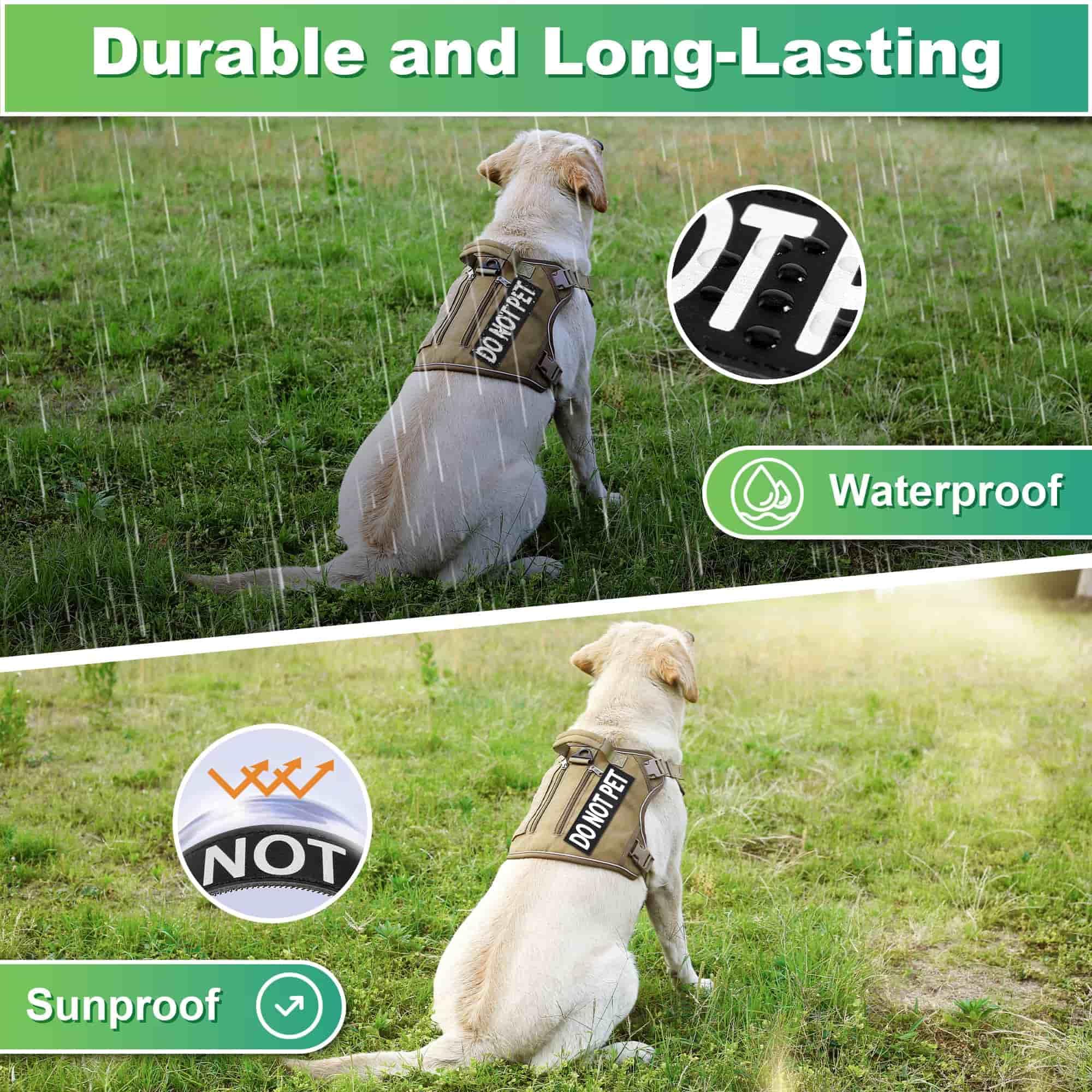 6 Pack Reflective Service Dog Patches, In Training Patches With Hook And Loop, Removable Do Not Pet Dog Patches For Harness