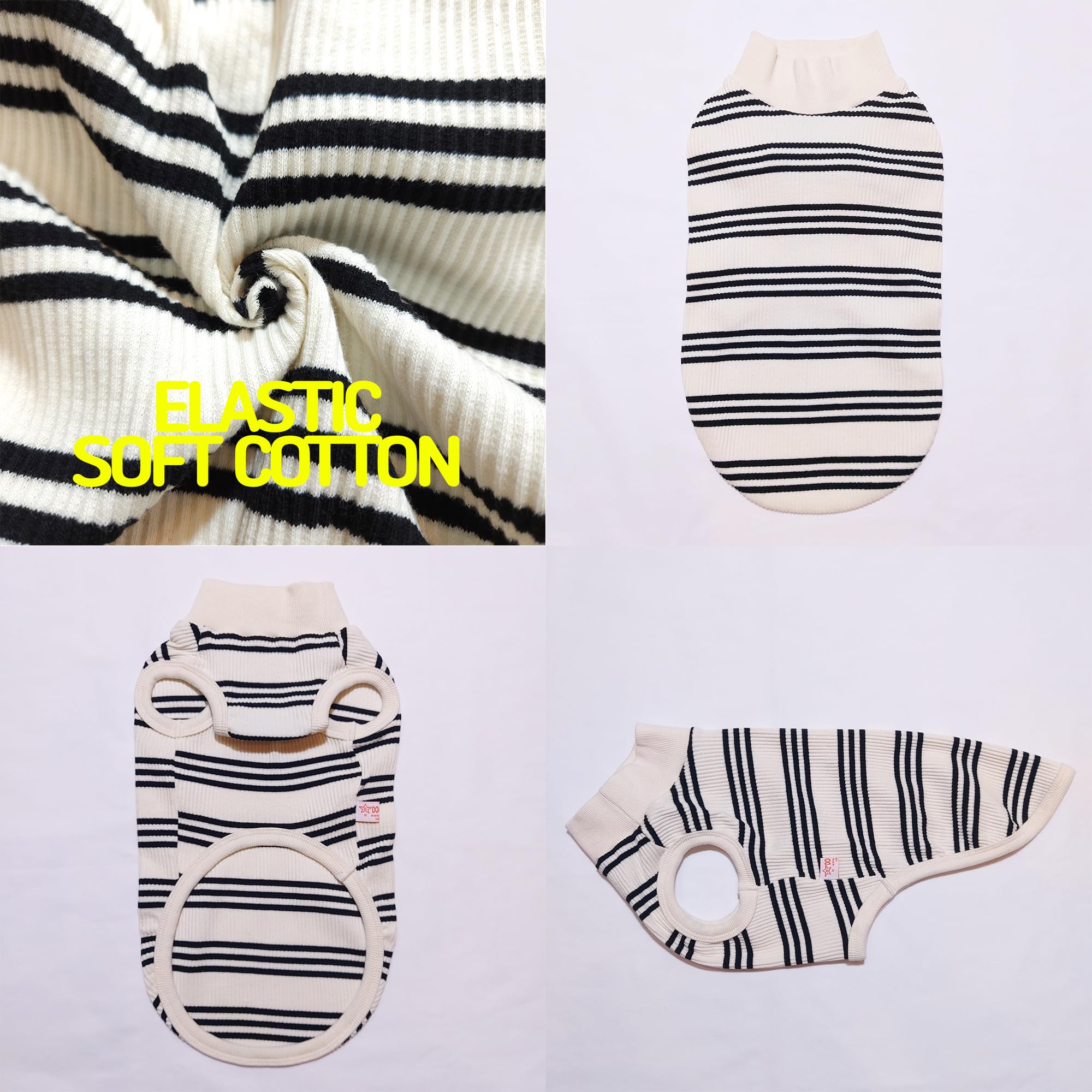 D Doggy Star Dachshund Clothes For Dogs Mini And Adults T Shirts (Xs,Black Stripe)