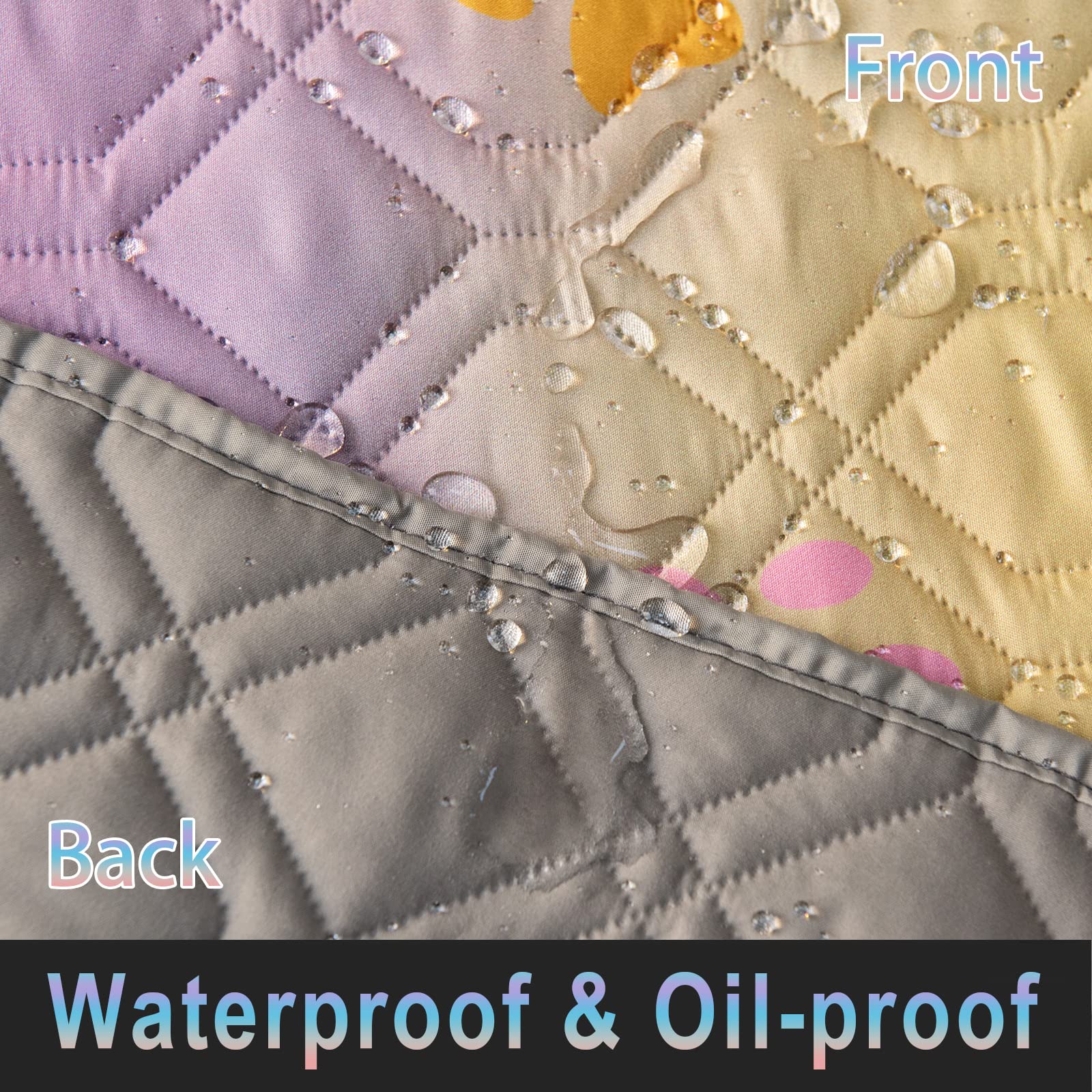 Topthumbs Waterproof Dog Bed Cover 30x70 inch Reversible Pad Reusable Camping Mat for Kids/Pet/Dog/Cat Washable Geometric Embroi