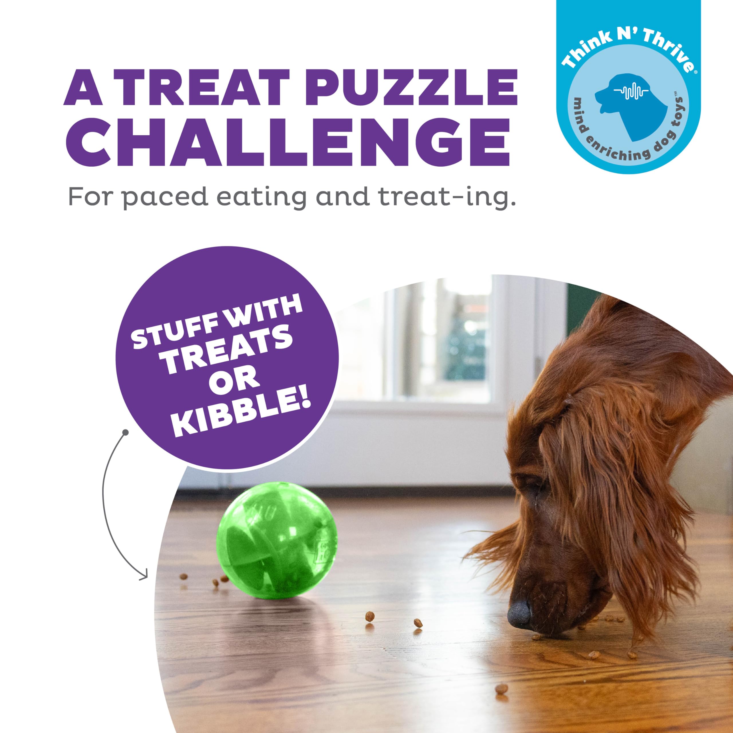 Outward Hound By Planet Dog Mazee Puzzle Ball Interactive Treat Dispensing Dog Toy, Green