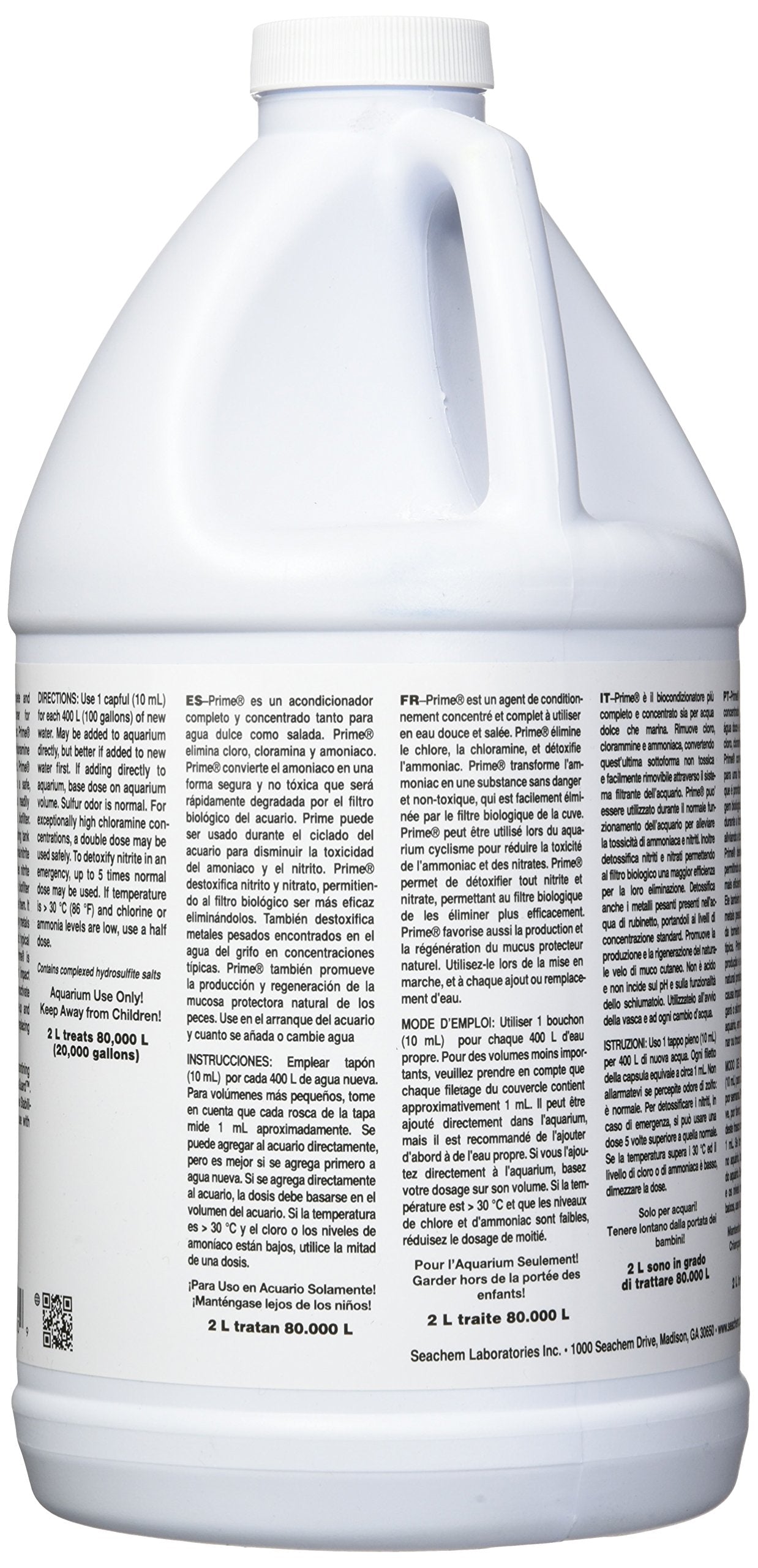 Seachem Prime Fresh and Saltwater Conditioner - Chemical Remover and Detoxifier 2 L