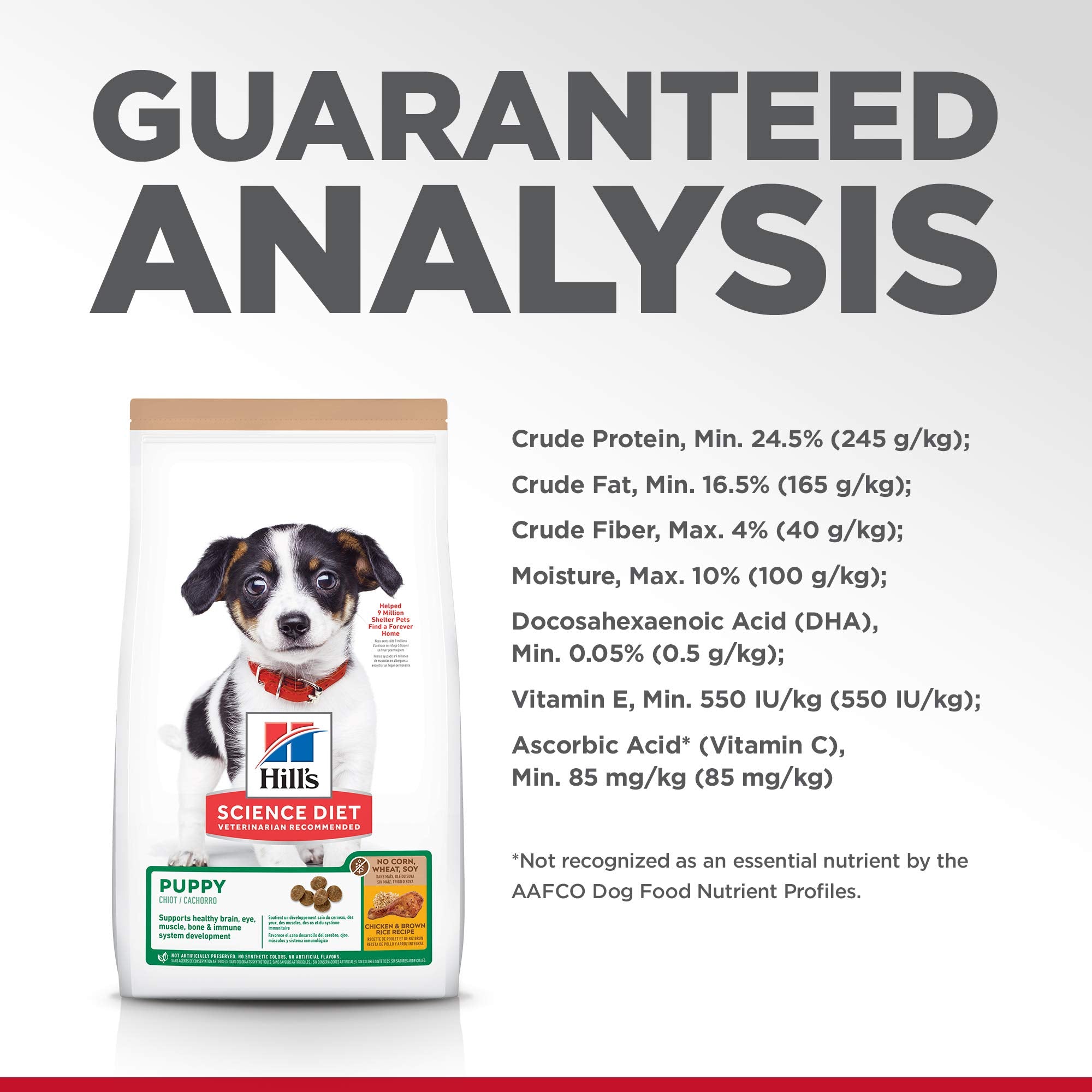 Hills Science Diet Puppy, Puppy Premium Nutrition, Dry Dog Food, No Corn, Wheat, Soy Chicken & Brown Rice, 12.5 lb Bag