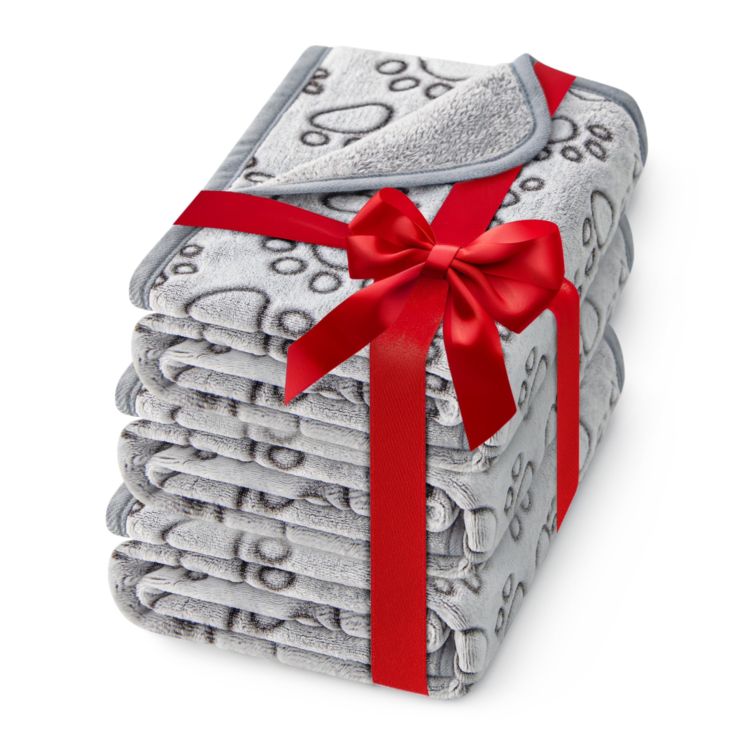 1 Pack 3 Premium Soft Dog Blankets For Small Dogs Gifts, Calming Puppy Blanket Throw For Cat Kitten Puppy Essentials, 24 * 16 Inches, Grey