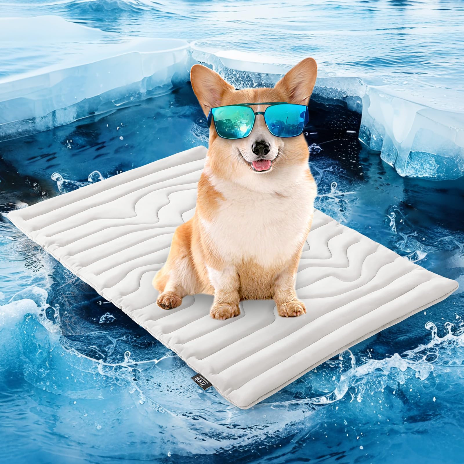 Zonli Dog Cooling Mat, 36' X 23' Medium, Reversible Cooling Pad For Dogs & Cats (Cool & Warm), Durable & Machine Washable, Pet