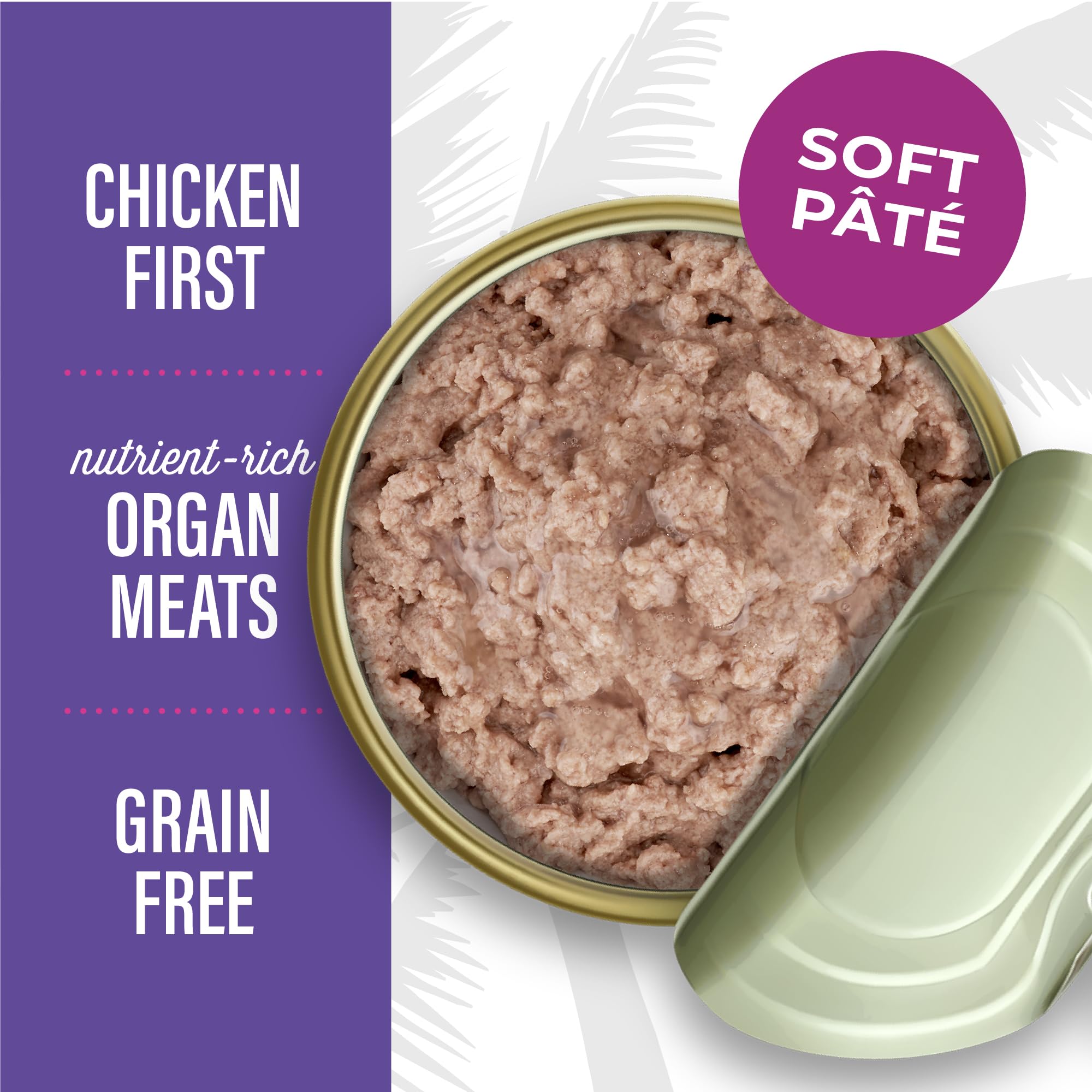 Tiki Cat After Dark Soft Pate, Chicken & Quail Egg, High-Protein and 100% Non-GMO Ingredients, Wet Cat Food for Adult Cats, 3 oz